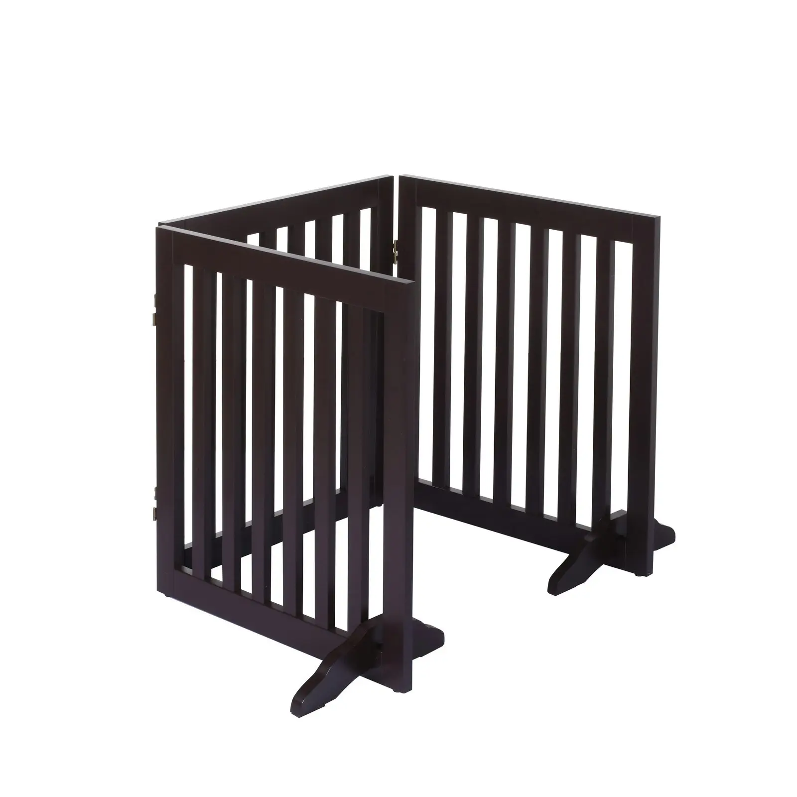 Charlie's Freestanding Pet Gate Brown 3-Panel