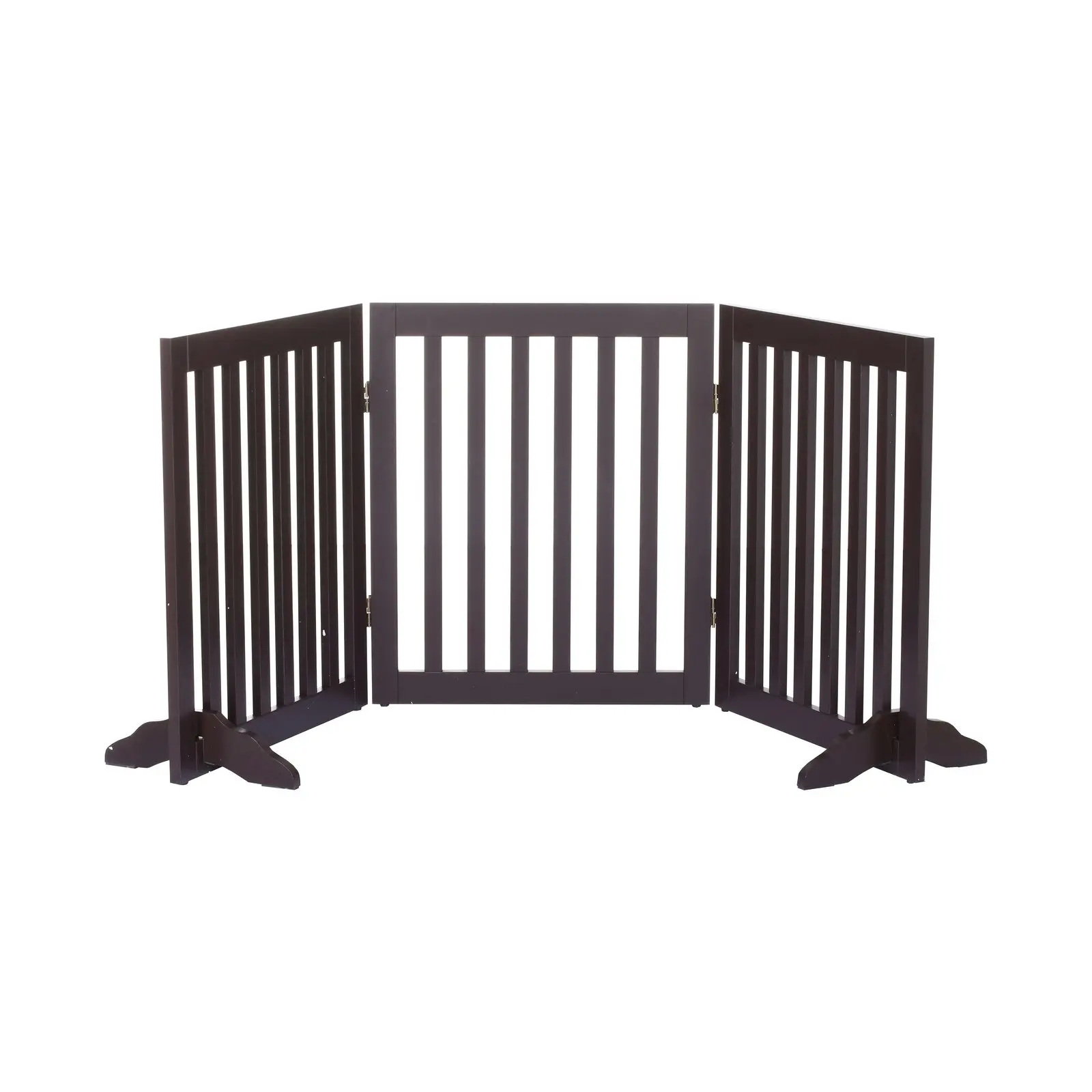 Charlie's Freestanding Pet Gate Brown 3-Panel