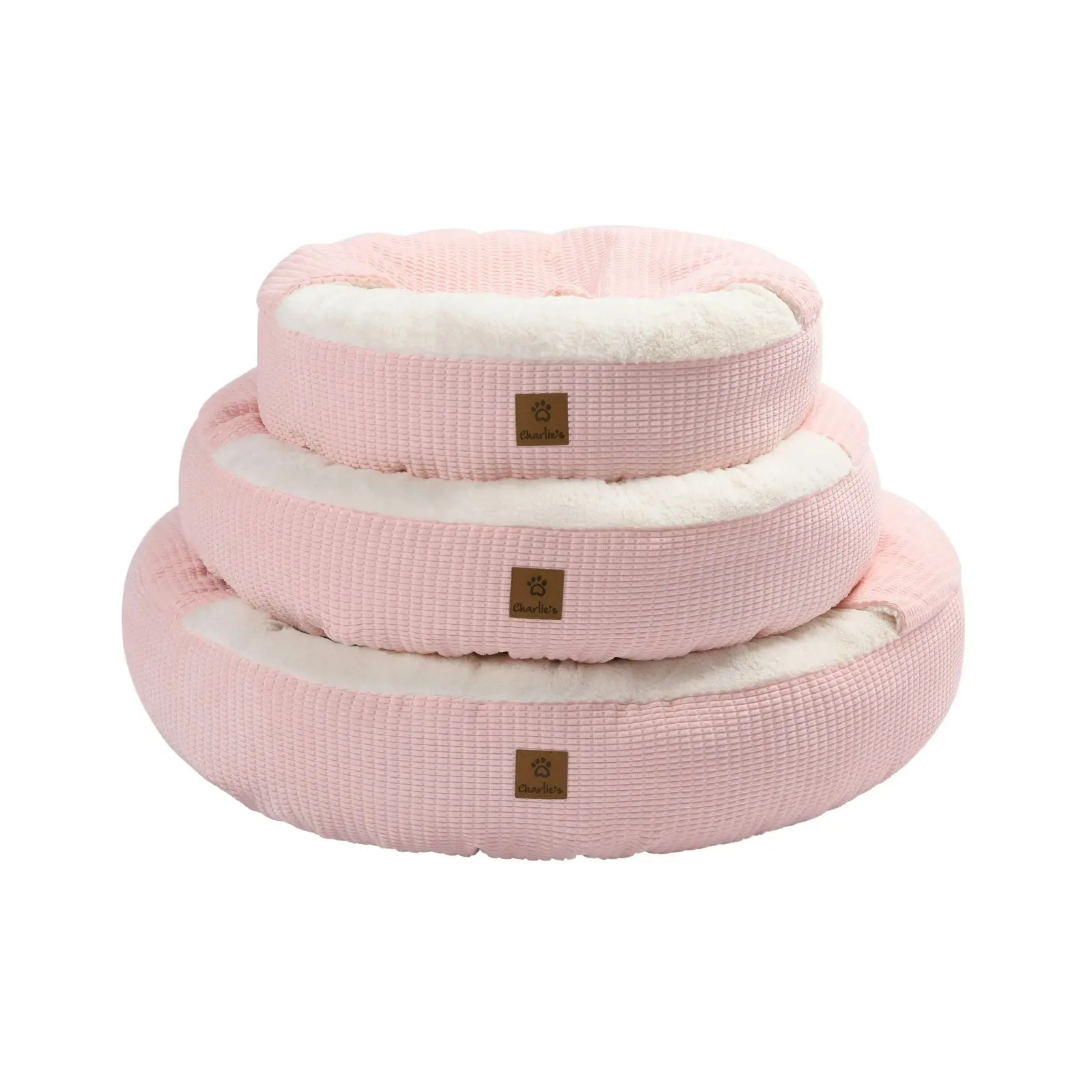 Charlie's Snookie Hooded Calming Dog Bed Pink Large