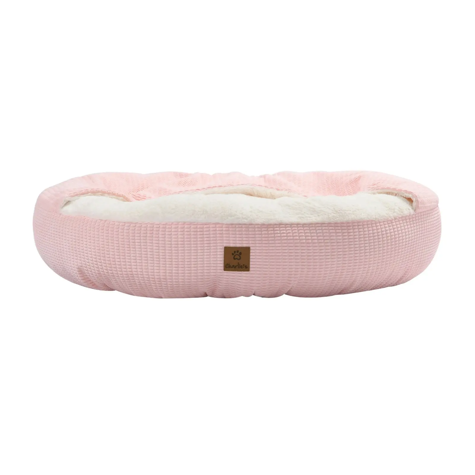 Charlie's Snookie Hooded Calming Dog Bed Pink Large