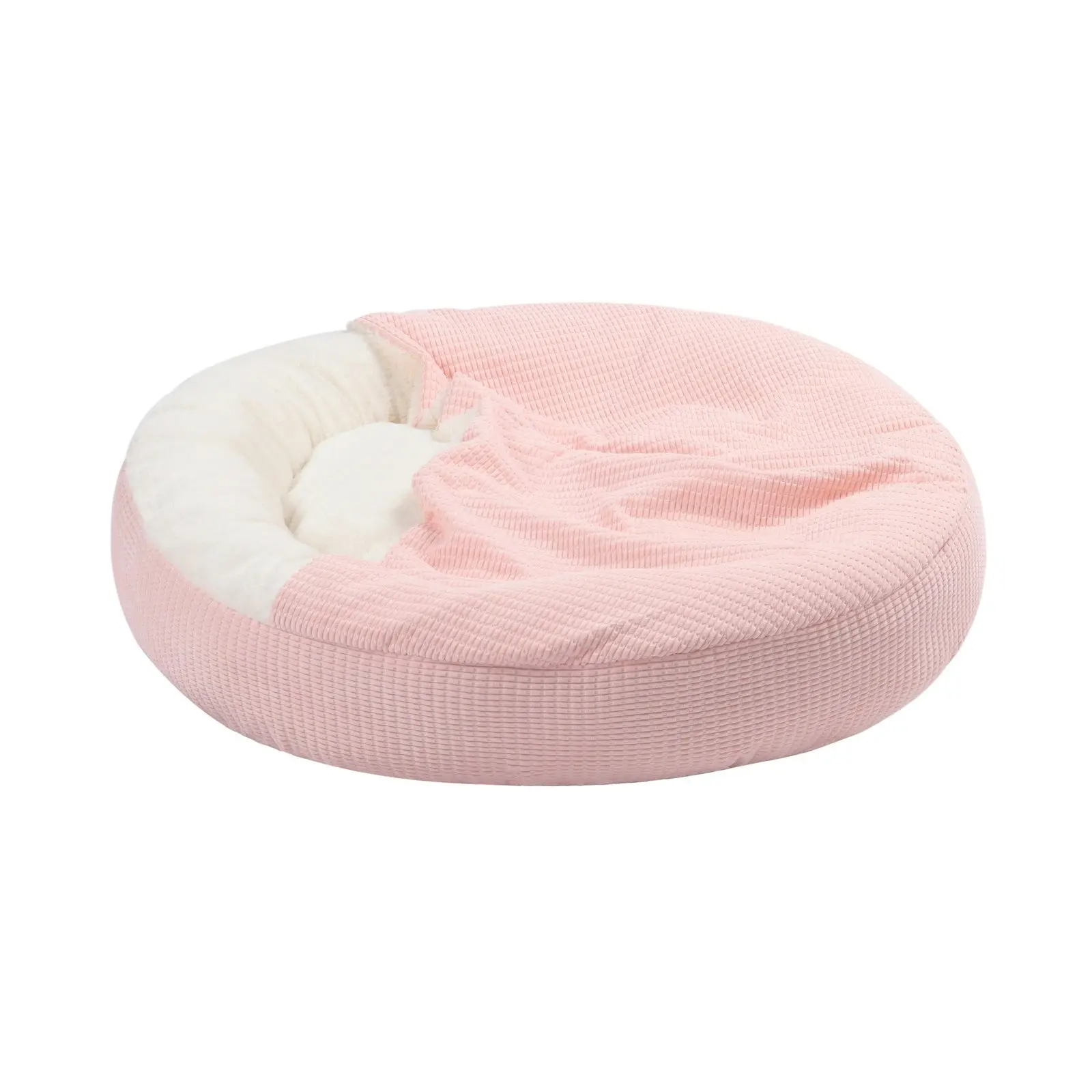 Charlie's Snookie Hooded Calming Dog Bed Pink Large