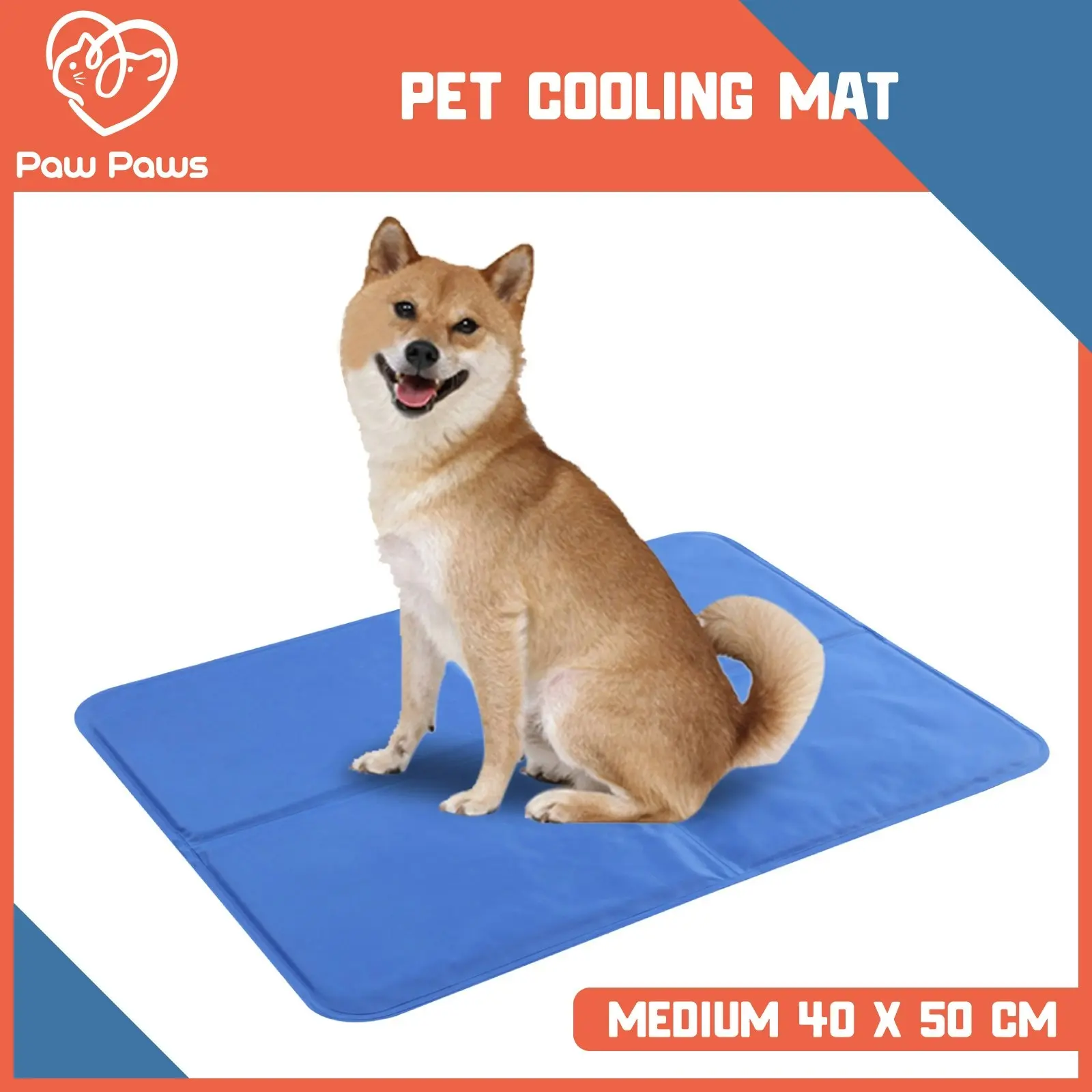 Paw Paws Pet Cooling Mat Blue Medium