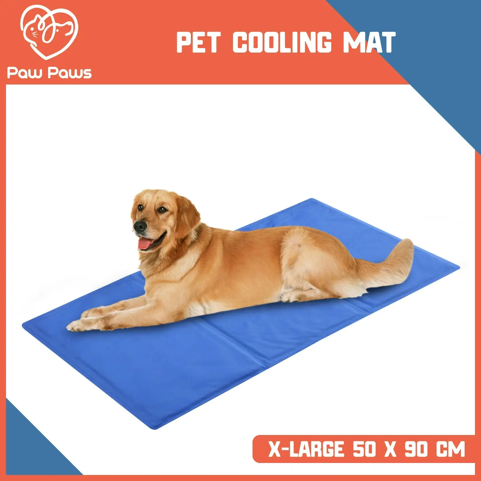 Paw Paws Pet Cooling Mat Blue X-Large