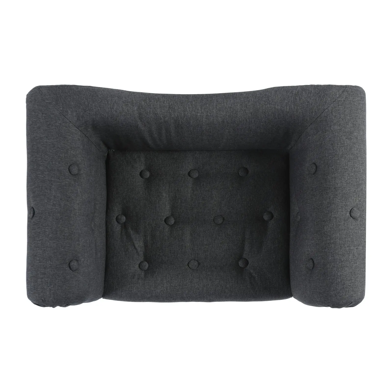 Charlie's Luxe Dog Sofa Charcoal 72 x 41 x 33cm