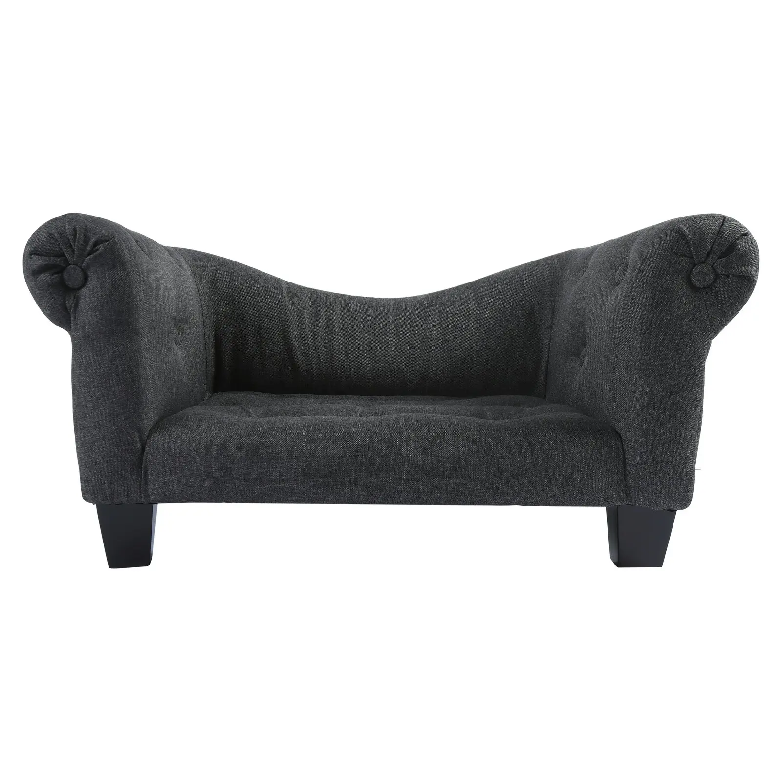 Charlie's Luxe Dog Sofa Charcoal 72 x 41 x 33cm