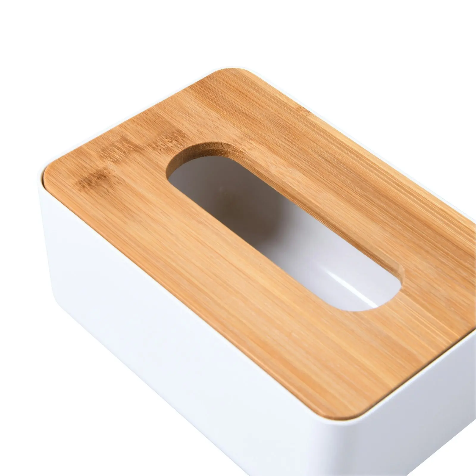 Takara Takae Natural Bamboo Tissue Box Small White