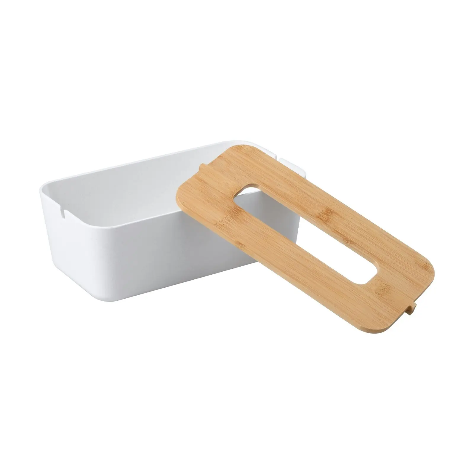 Takara Takae Natural Bamboo Tissue Box Large White