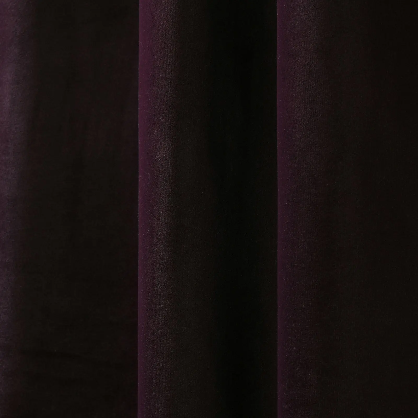 Cadence & Co. Byron Matte Velvet 100% Blockout Eyelet Curtains Twin Pack Aubergine 135x223cm