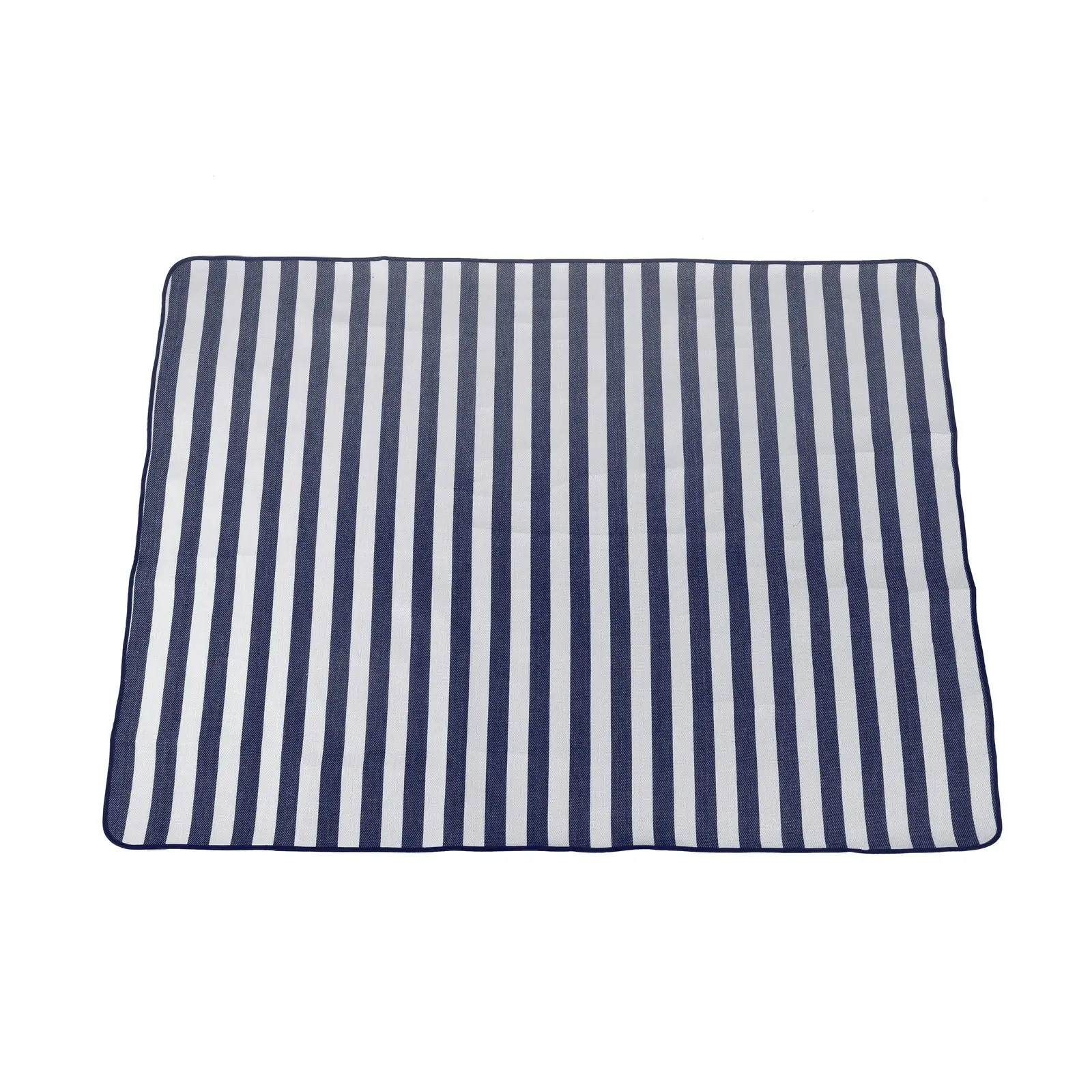 Sherwood Home Picnic Blanket Blue and White Striped 200x150cm