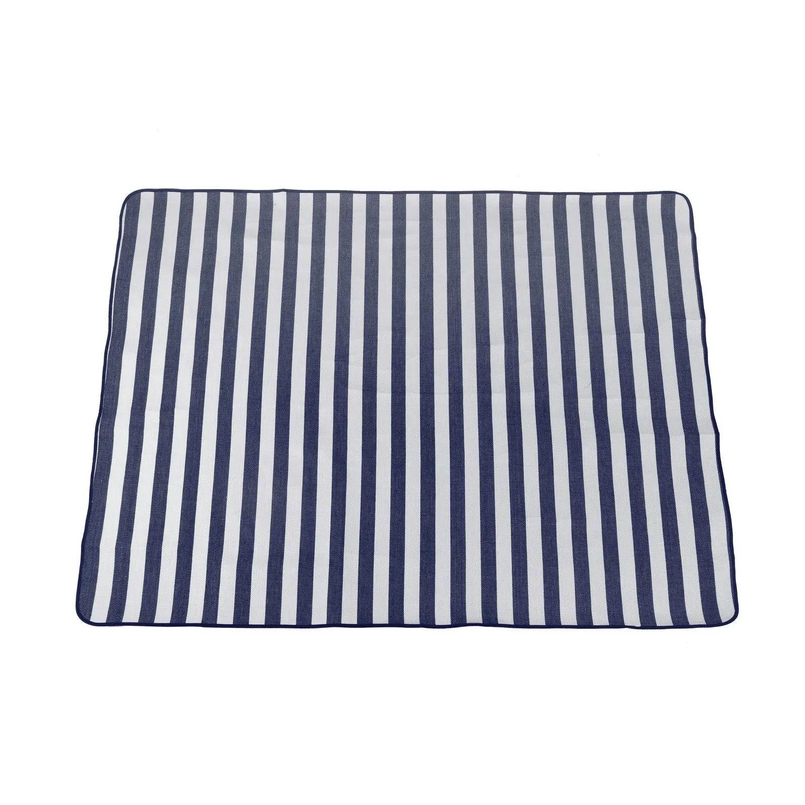 Sherwood Home Picnic Blanket Blue and White Striped 200x150cm