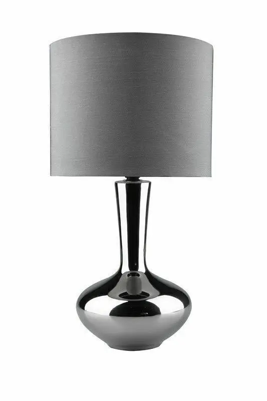 Sherwood Lighting Istanbul Bedside Table Lamp Polished Charcoal