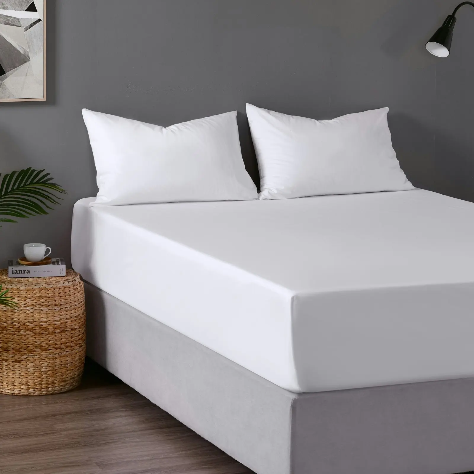 ESSN Commercial Top or Bottom Sheet White Single Bed 180x305cm