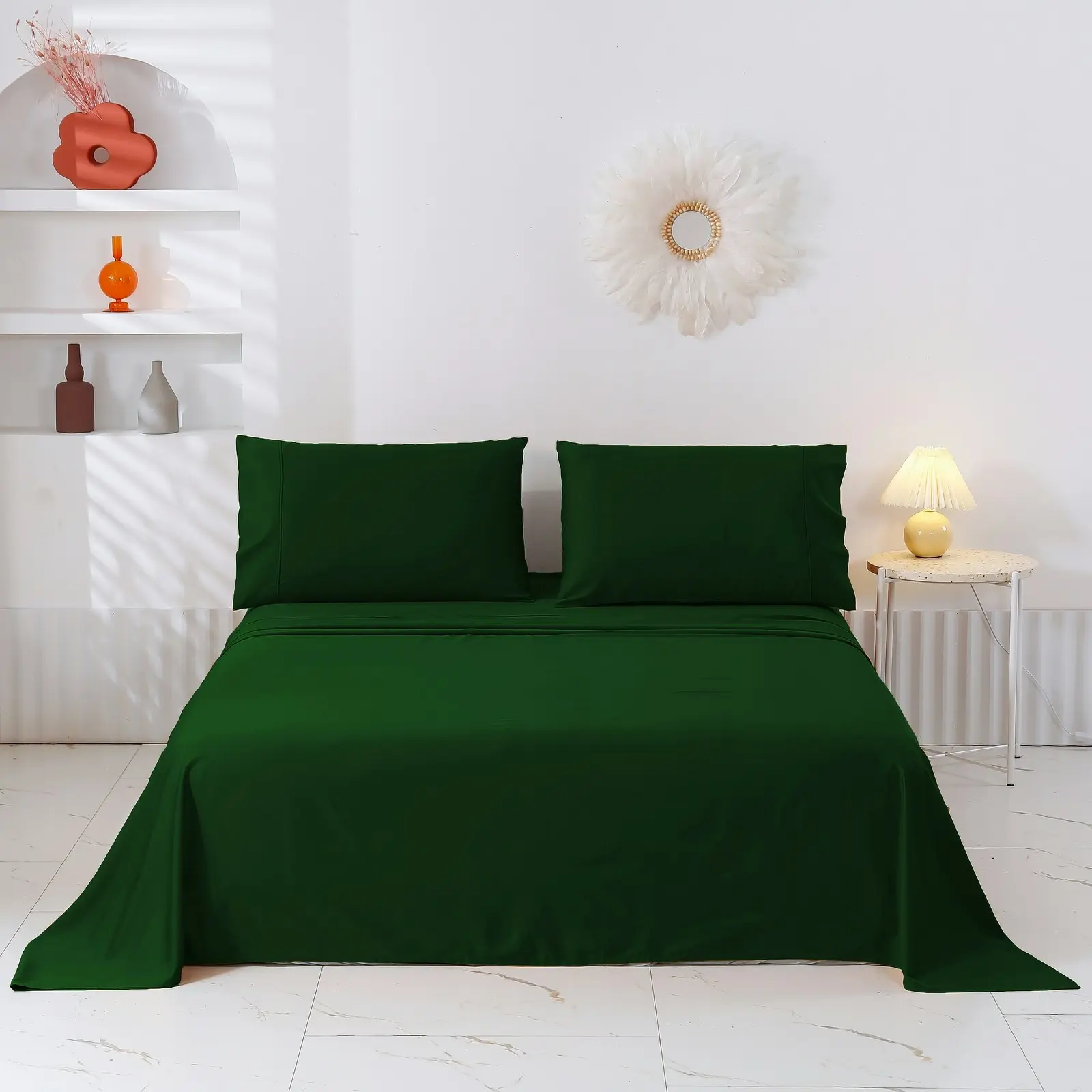 Serene 400TC Bamboo Cotton Blend Sateen Sheet Set EDEN King Single Bed