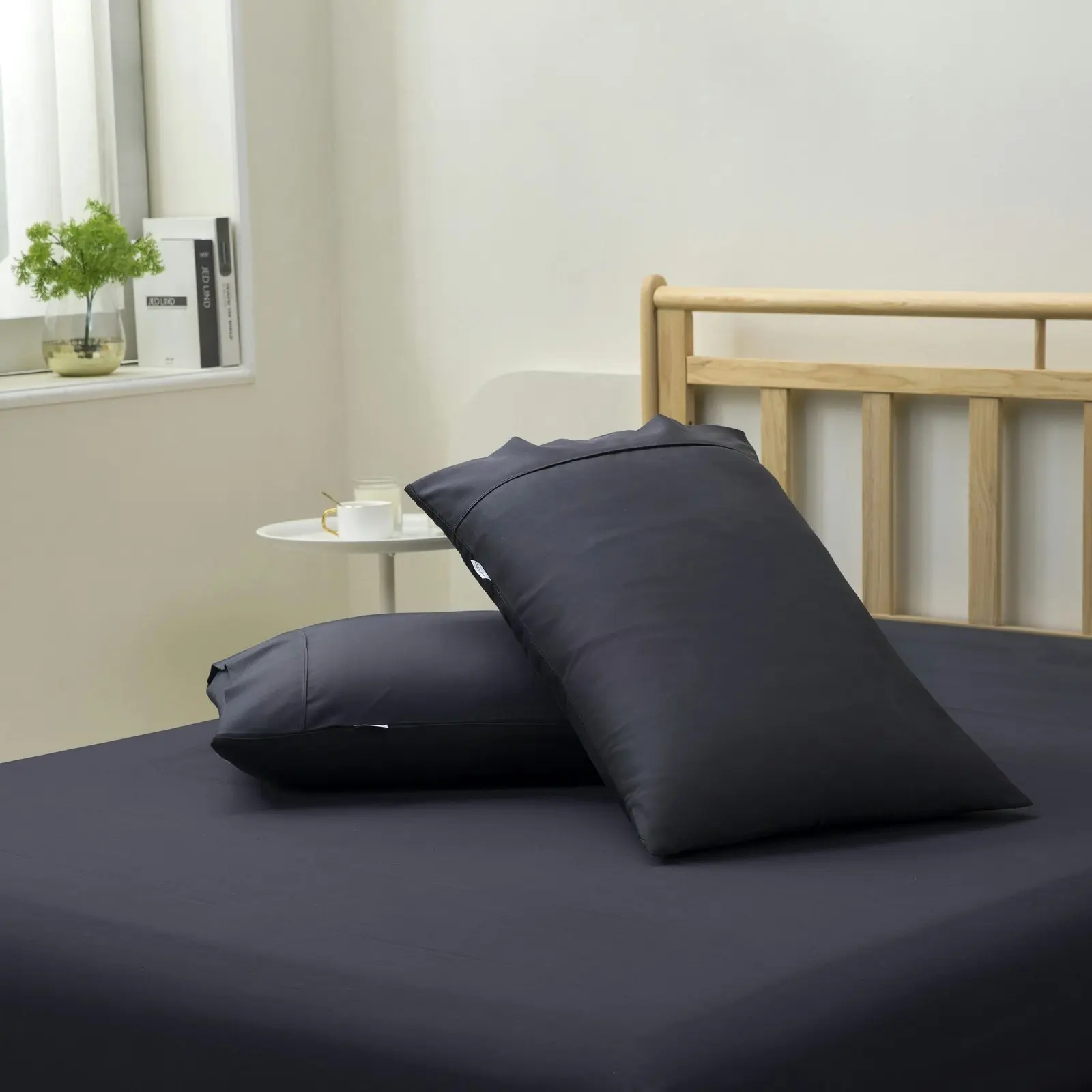 Dreamaker 1500TC Cotton Rich Sateen Sheet Set Charcoal King Bed