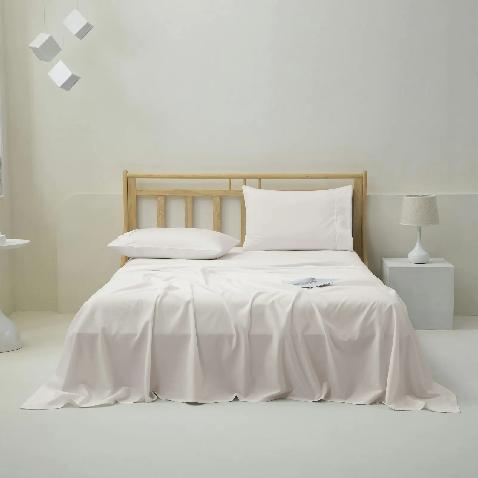 Dreamaker 1500TC Cotton Rich Sateen Sheet Set Golden Latte King Bed