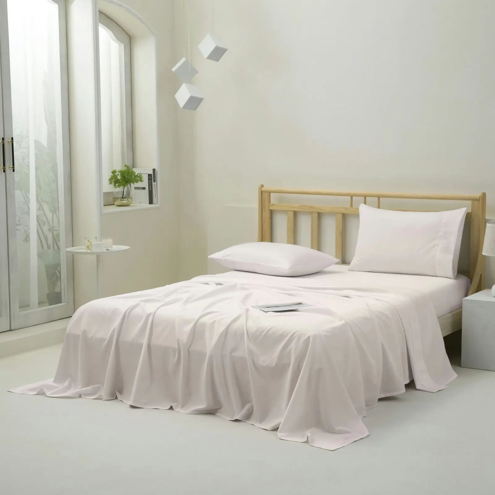 Dreamaker 1500TC Cotton Rich Sateen Sheet Set Golden Latte King Bed