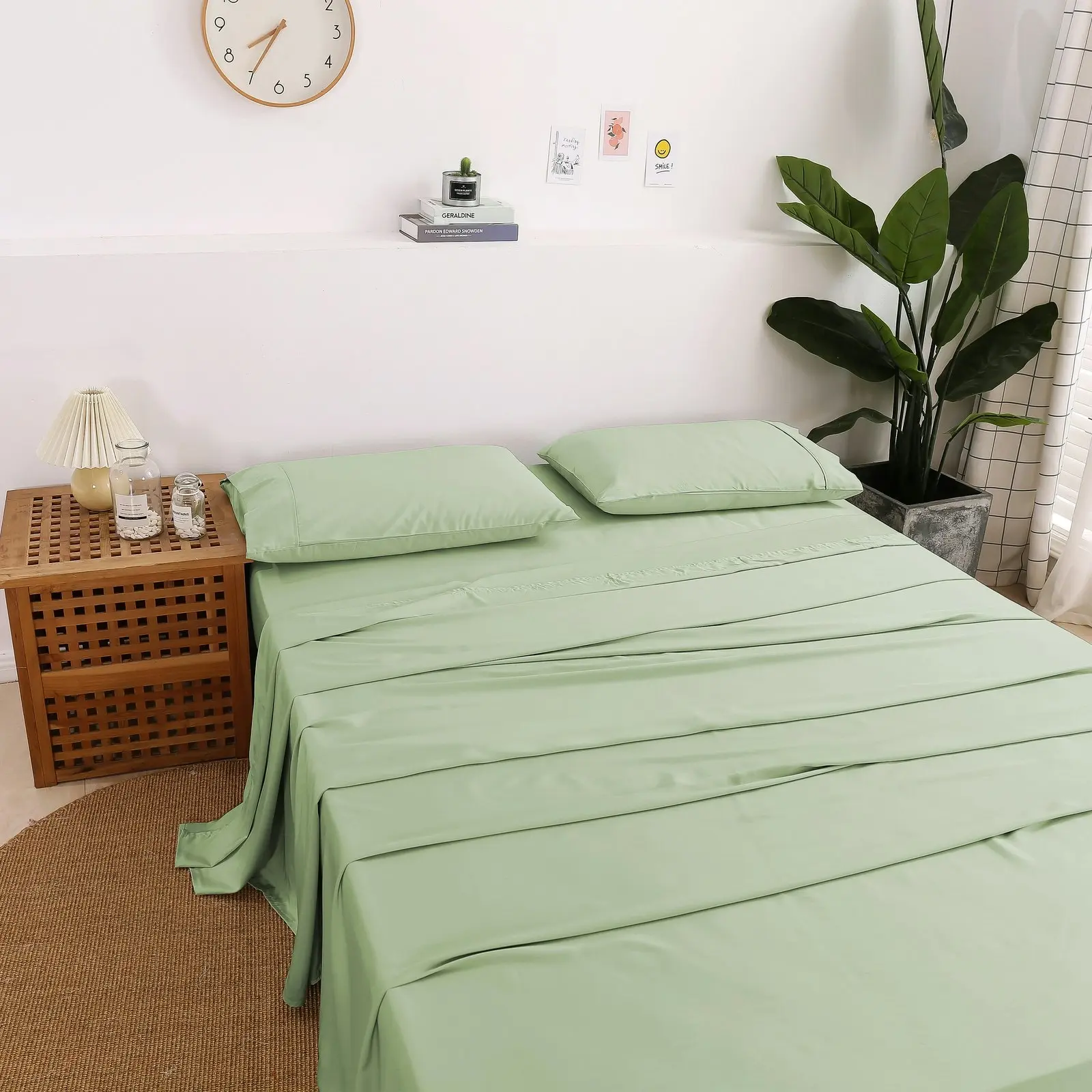 Natural Home Bamboo Sheet Set Sage King Single Bed