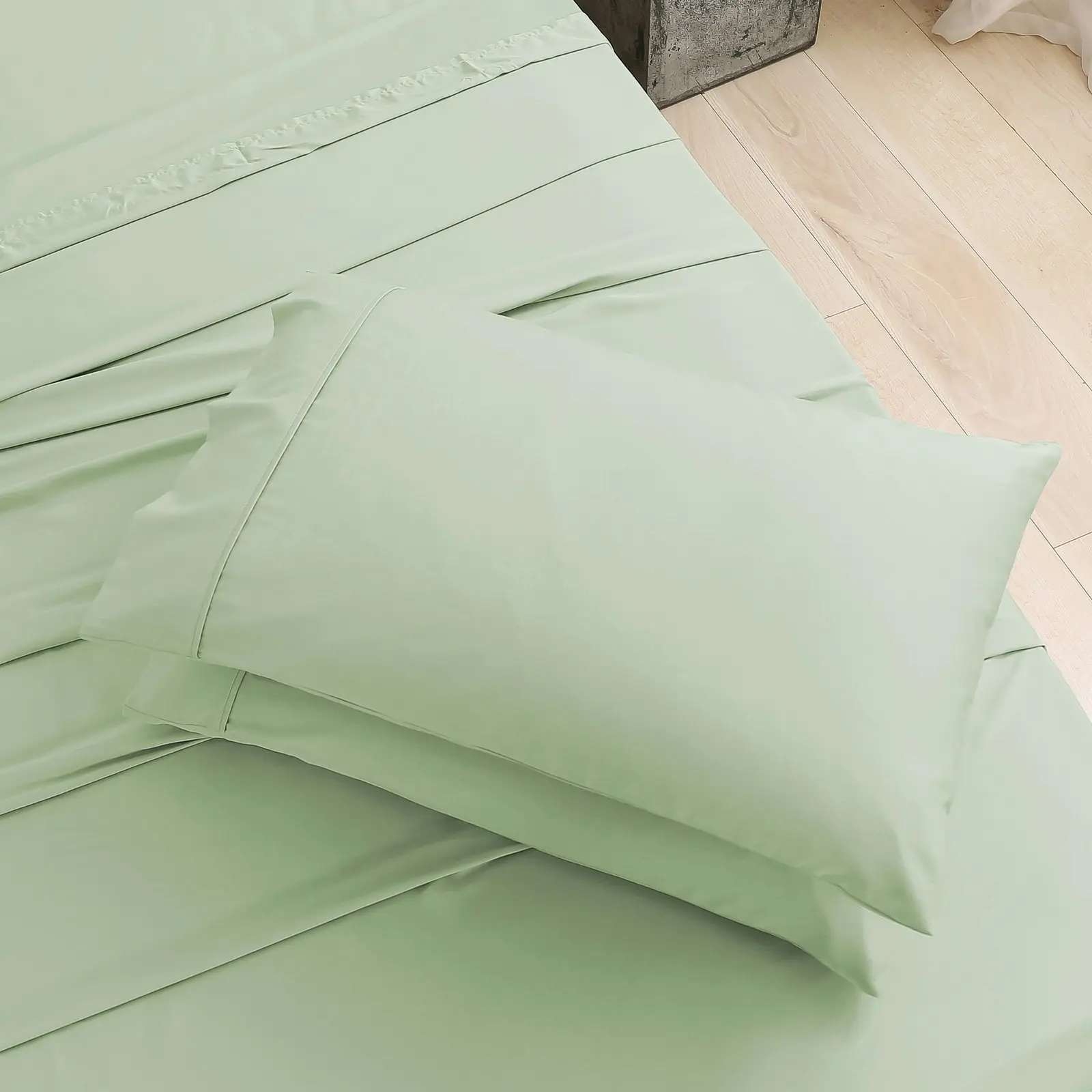 Natural Home Bamboo Sheet Set Sage King Single Bed