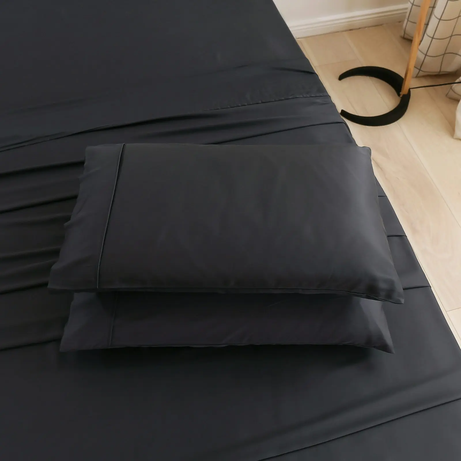 Natural Home Bamboo Sheet Set Charcoal Double Bed