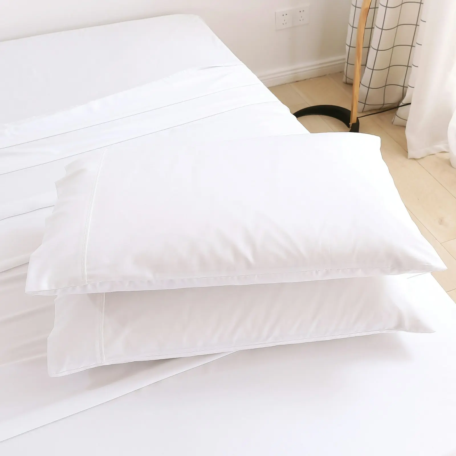 Natural Home Bamboo Sheet Set White King Bed