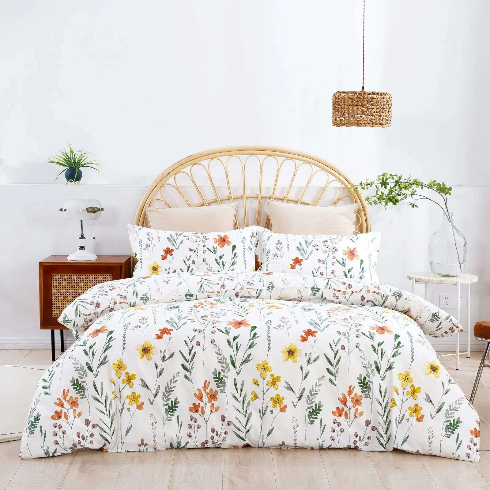 Dreamaker Daisy 100% Cotton Quilt Cover Set King Single Bed