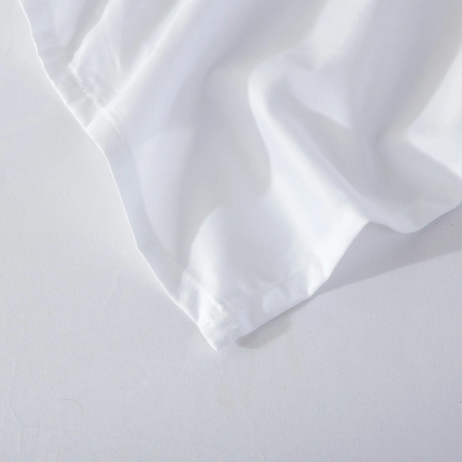 ESSN 500TC Cotton Sateen Flat Sheet White Single Bed