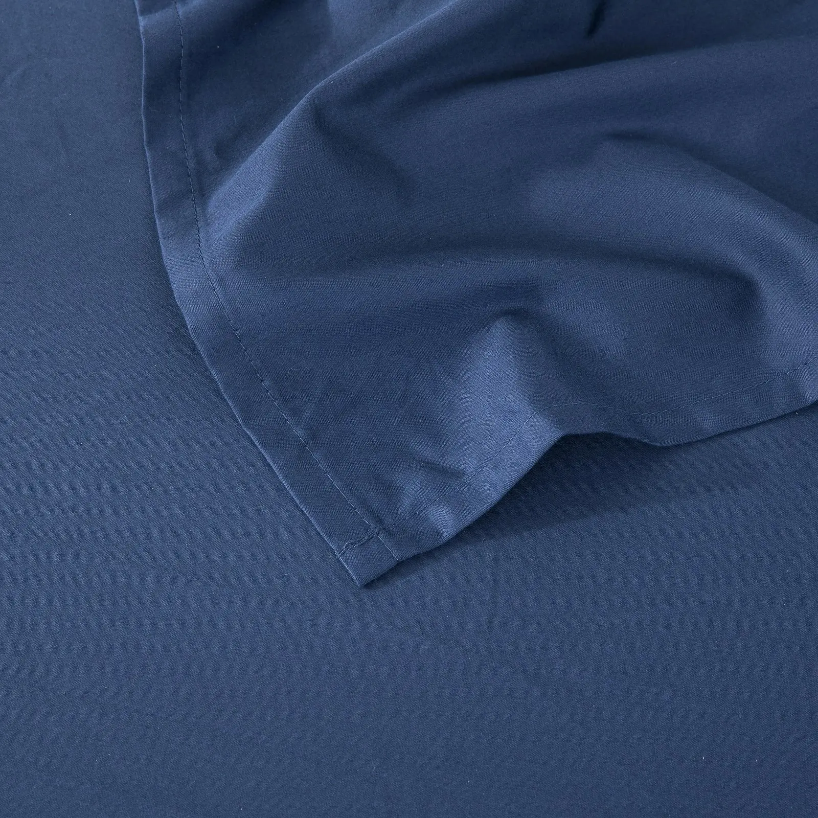 ESSN 500TC Cotton Sateen Flat Sheet Navy Single Bed