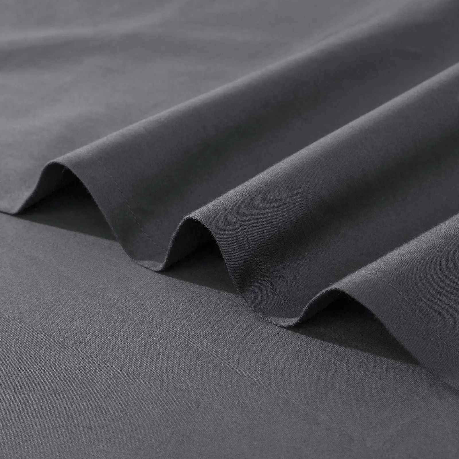 ESSN 500TC Cotton Sateen Flat Sheet Charcoal Single Bed