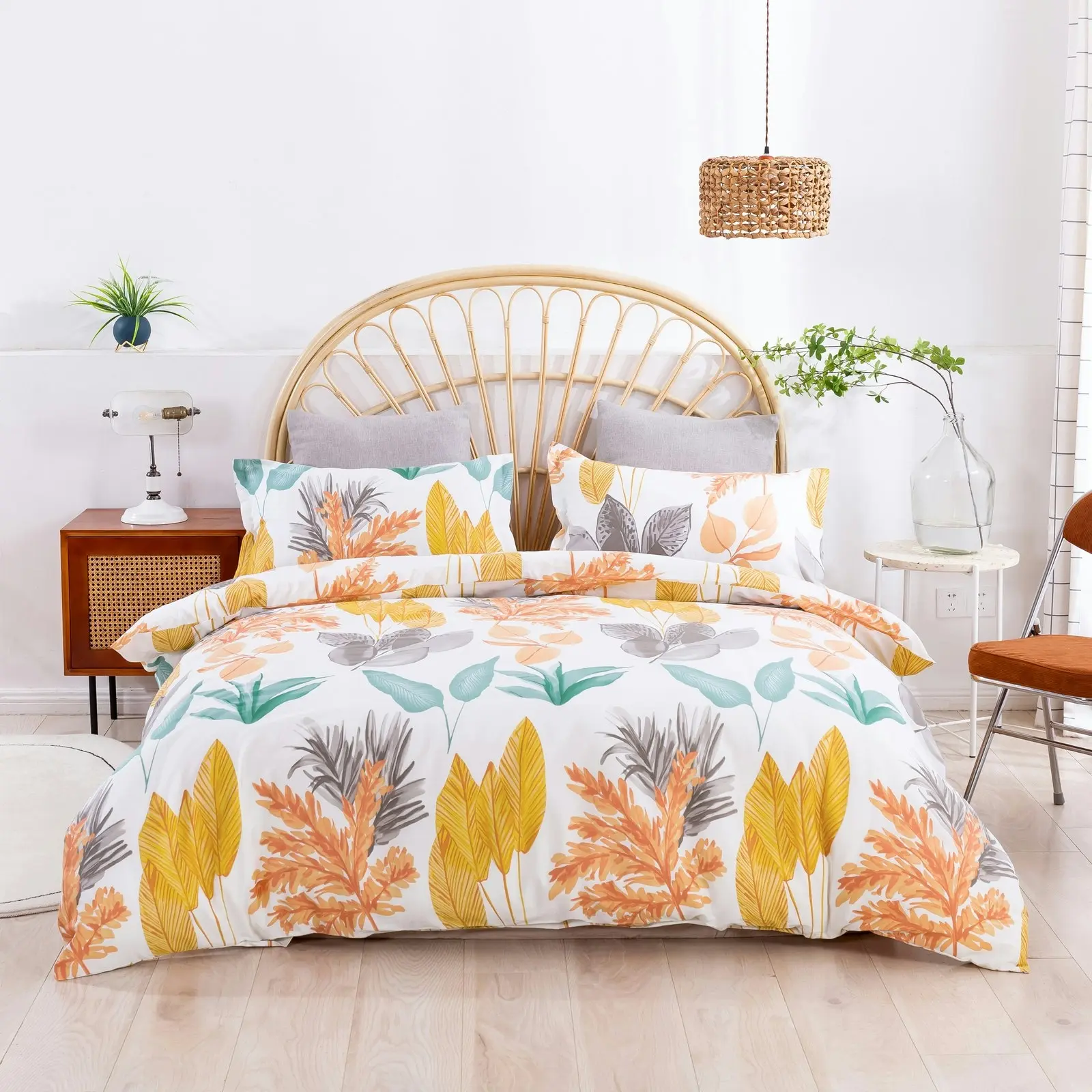 Dreamaker Autumn 100% Cotton Quilt Cover Set Queen Bed