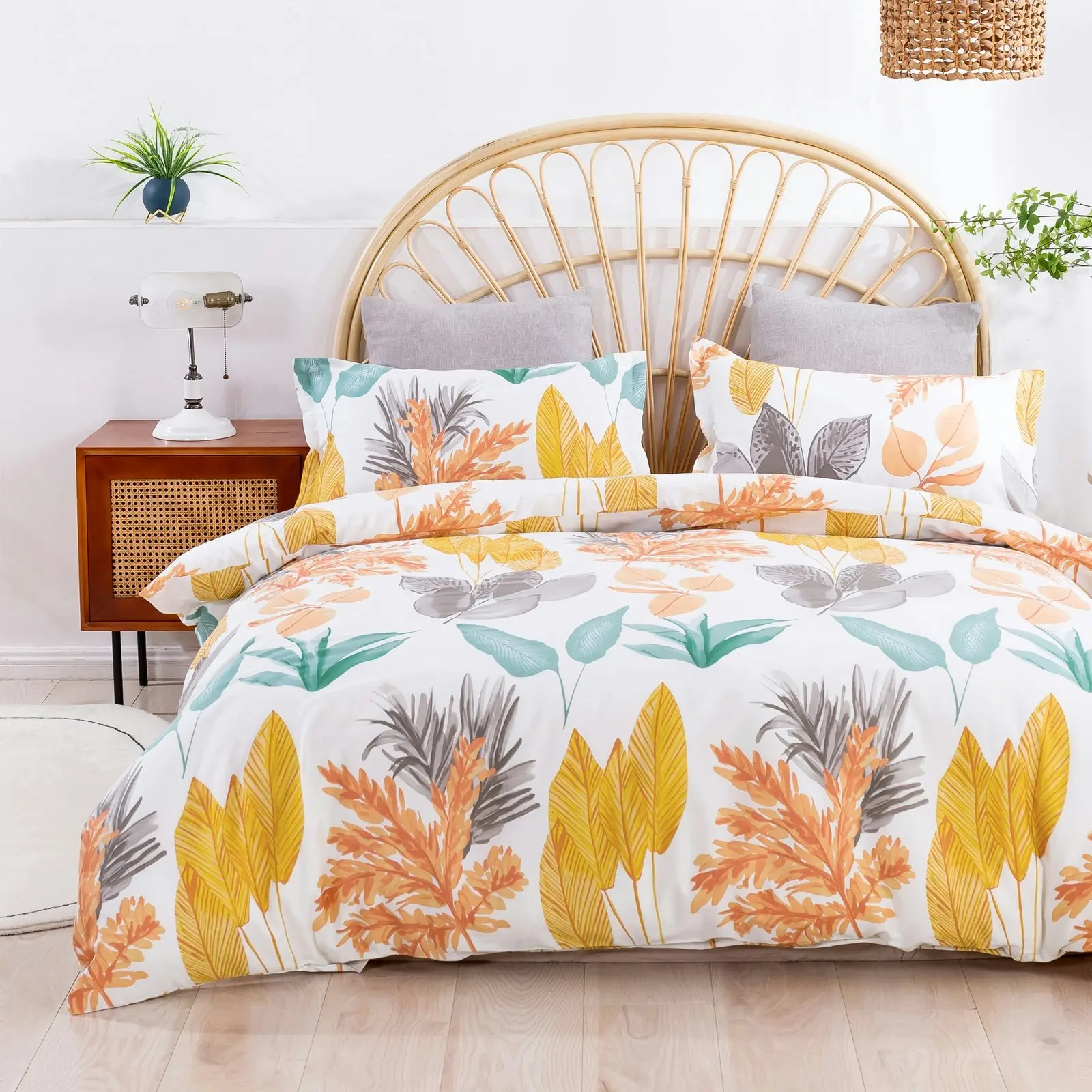 Dreamaker Autumn 100% Cotton Quilt Cover Set Queen Bed