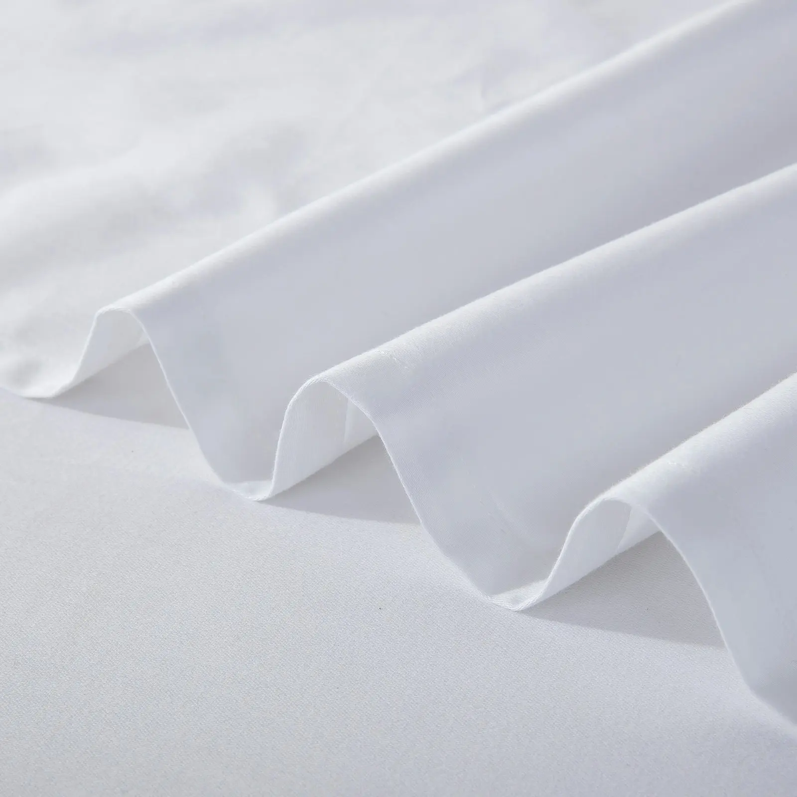 ESSN 500TC Cotton Sateen Flat Sheet White Double Bed