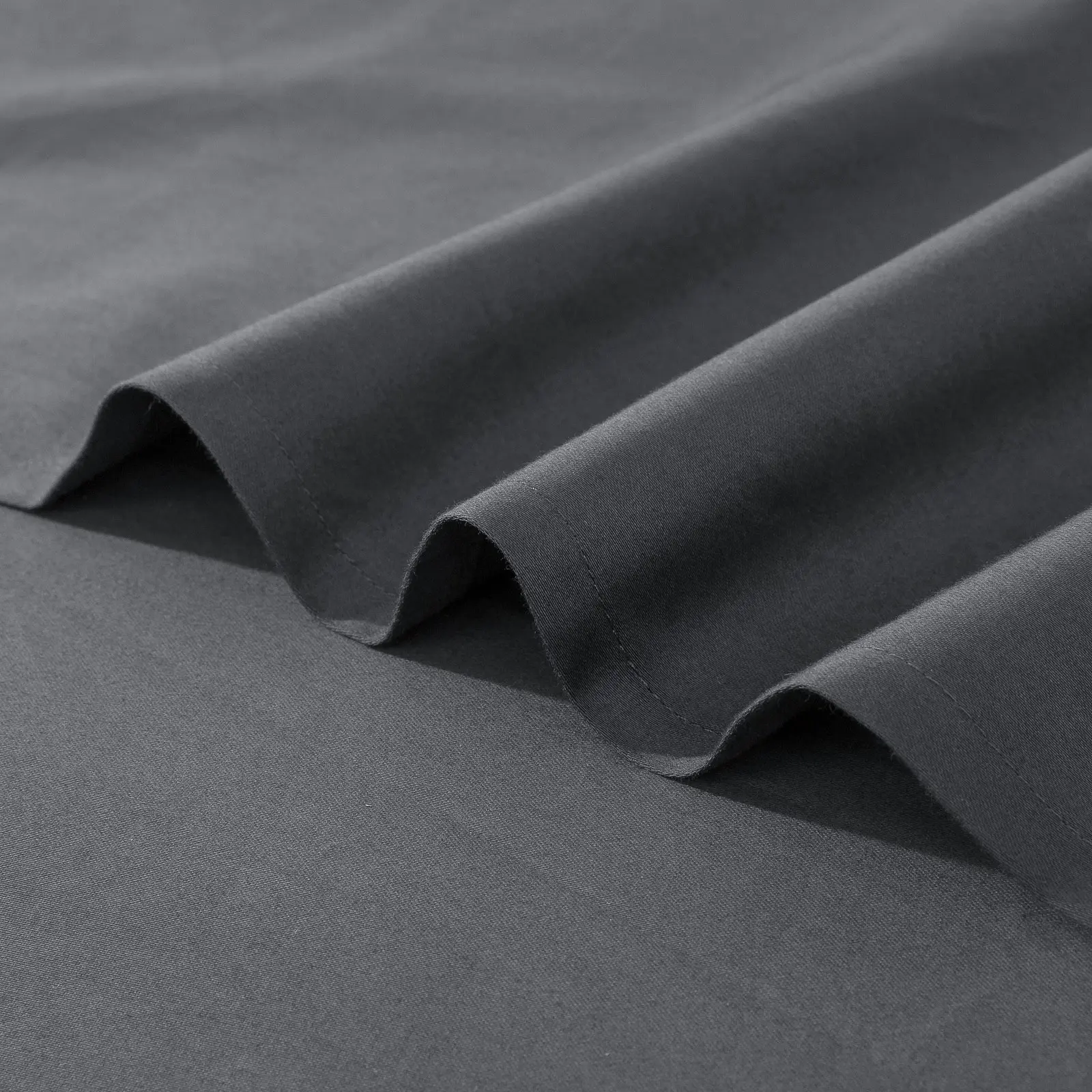 ESSN 500TC Cotton Sateen Flat Sheet Charcoal Double Bed