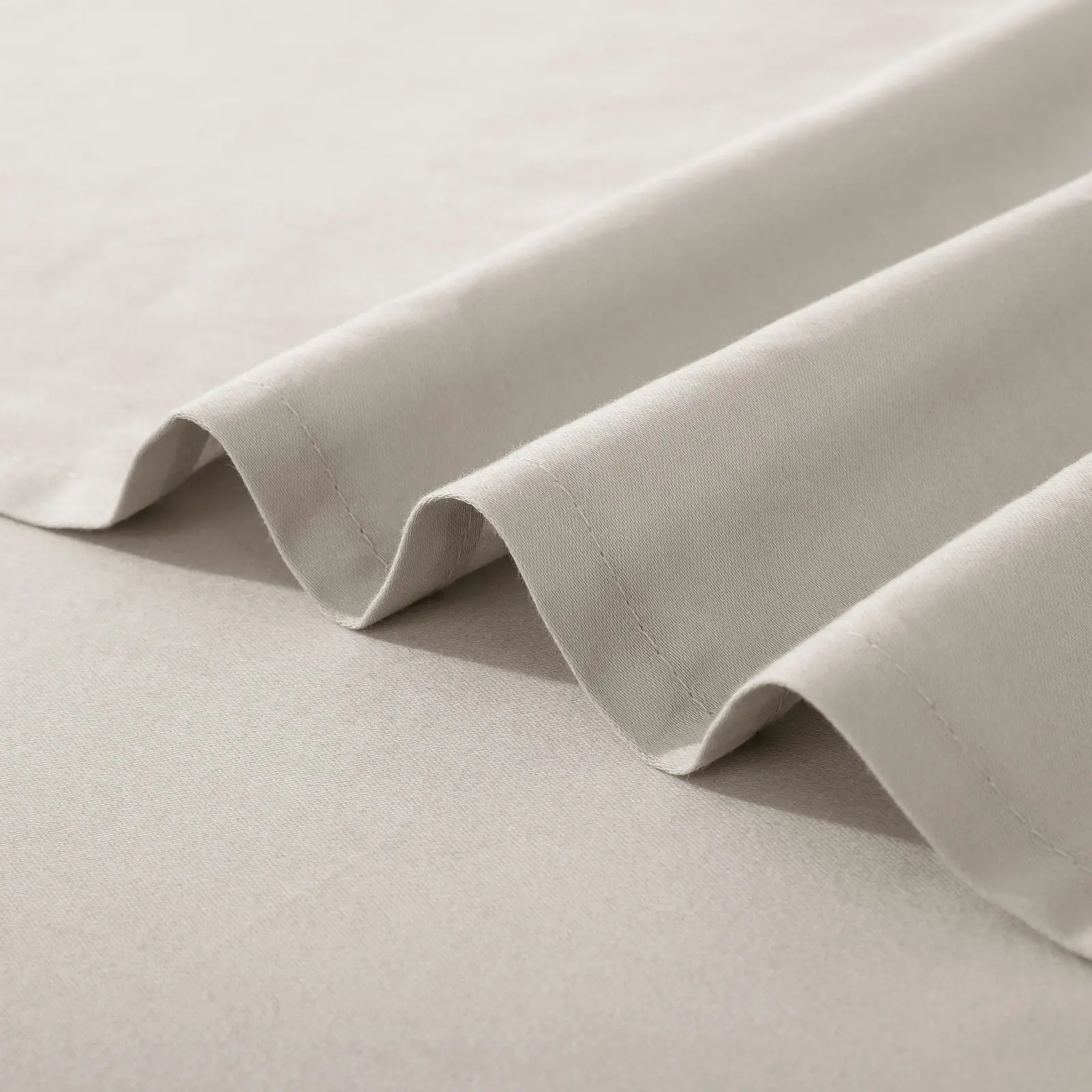 ESSN 500TC Cotton Sateen Flat Sheet Stone Double Bed