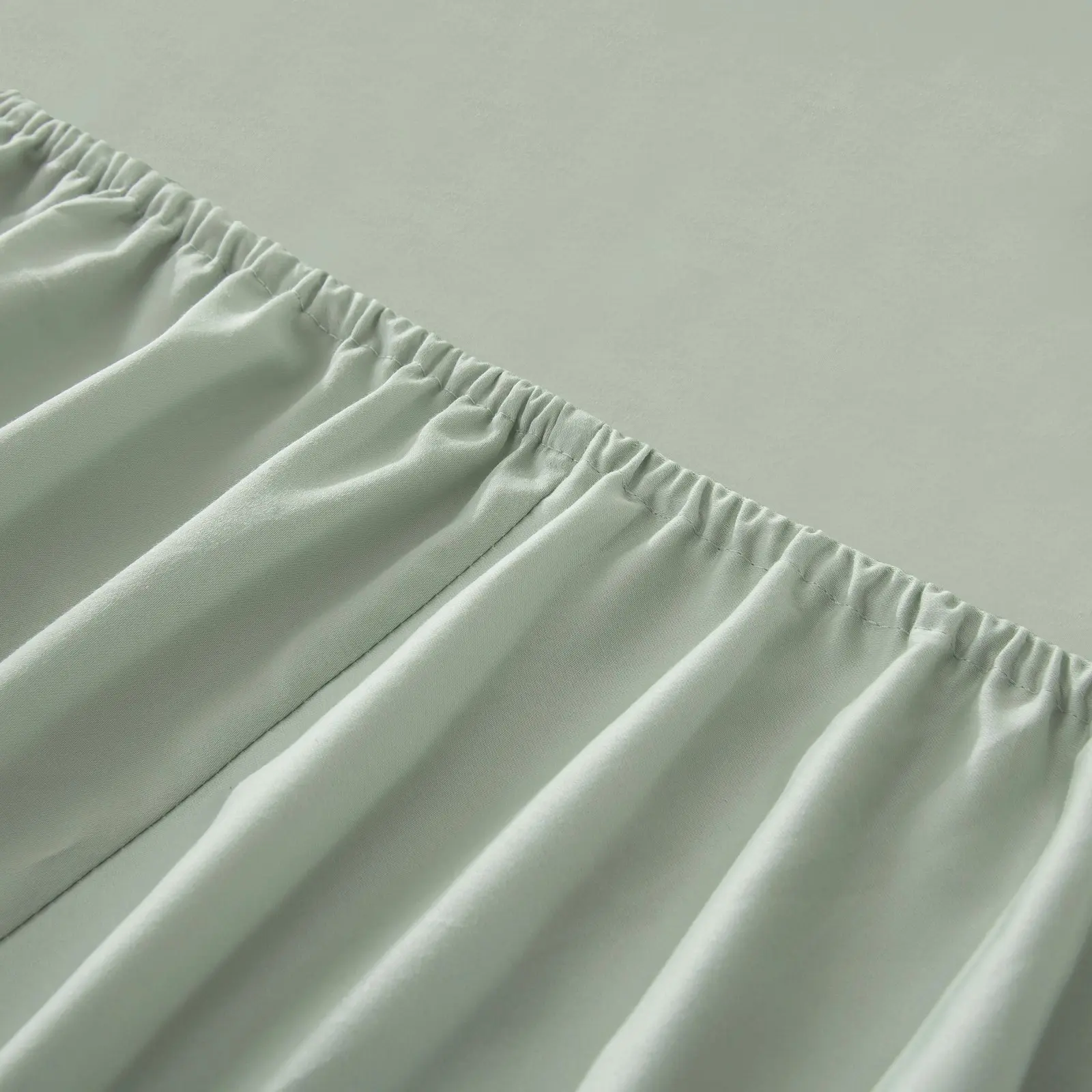 ESSN 500TC Cotton Sateen Fitted Sheet Set Sage Double Bed