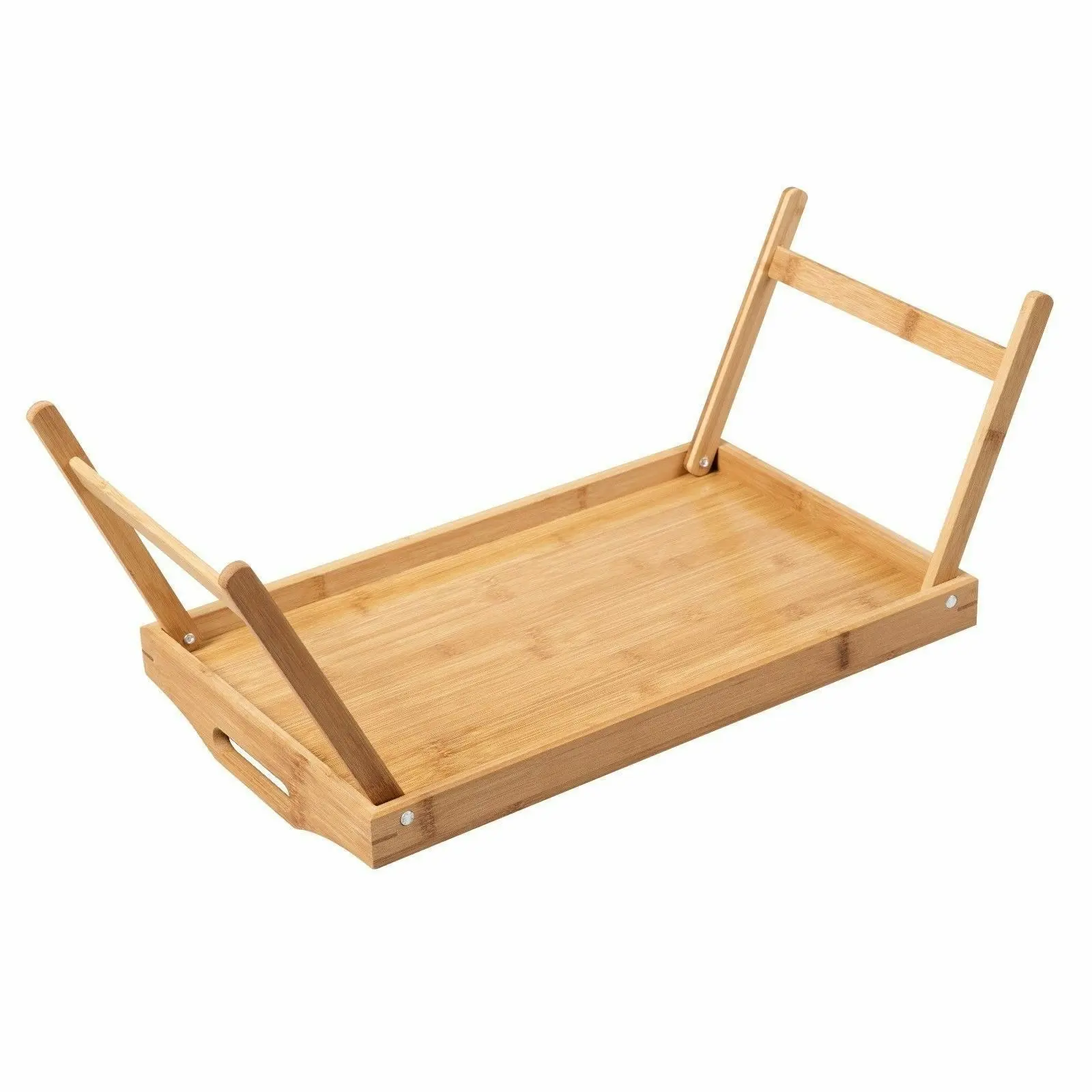 Gourmet Kitchen Bamboo Breakfast In Bed Tray Wood Brown