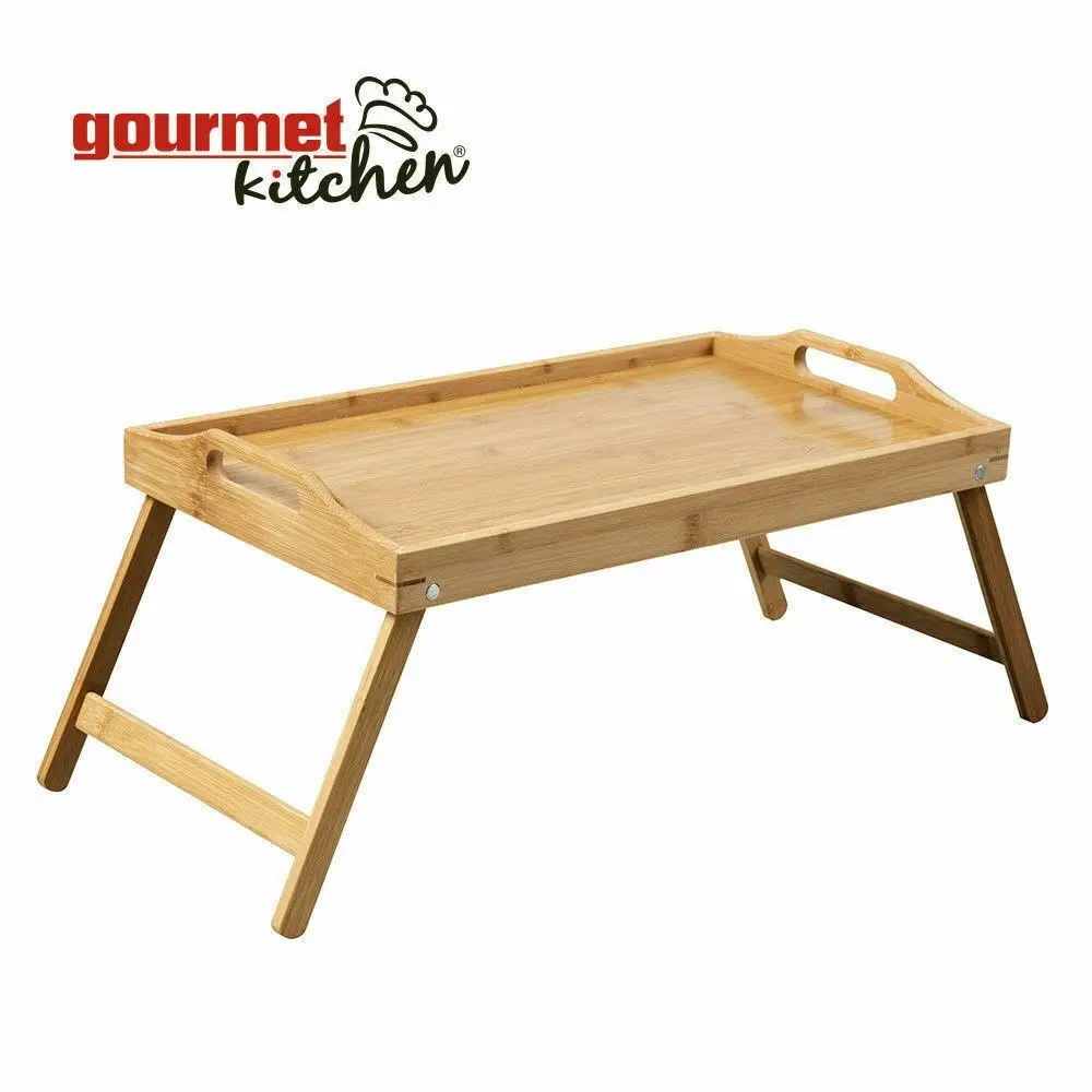 Gourmet Kitchen Bamboo Breakfast In Bed Tray Wood Brown