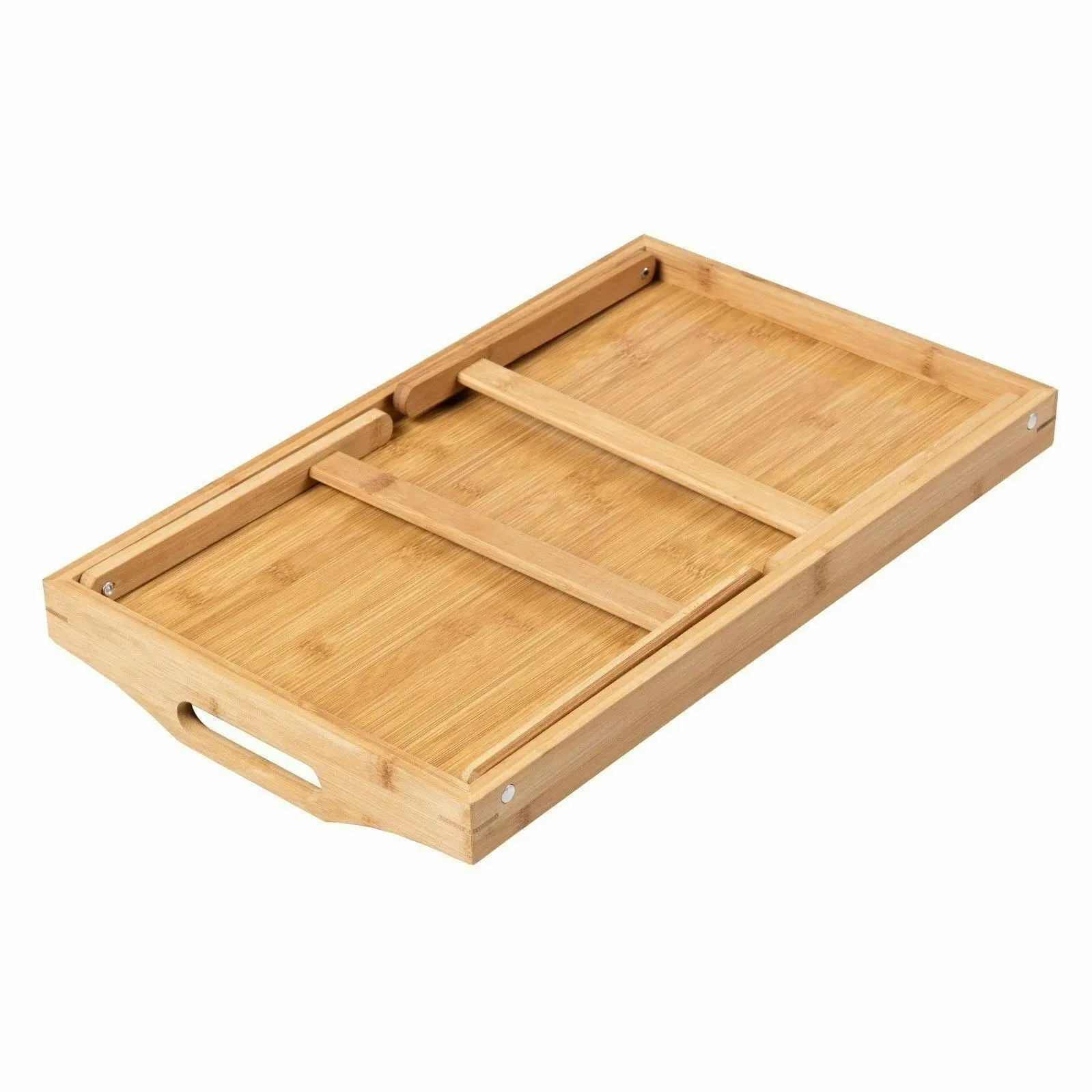 Gourmet Kitchen Bamboo Breakfast In Bed Tray Wood Brown