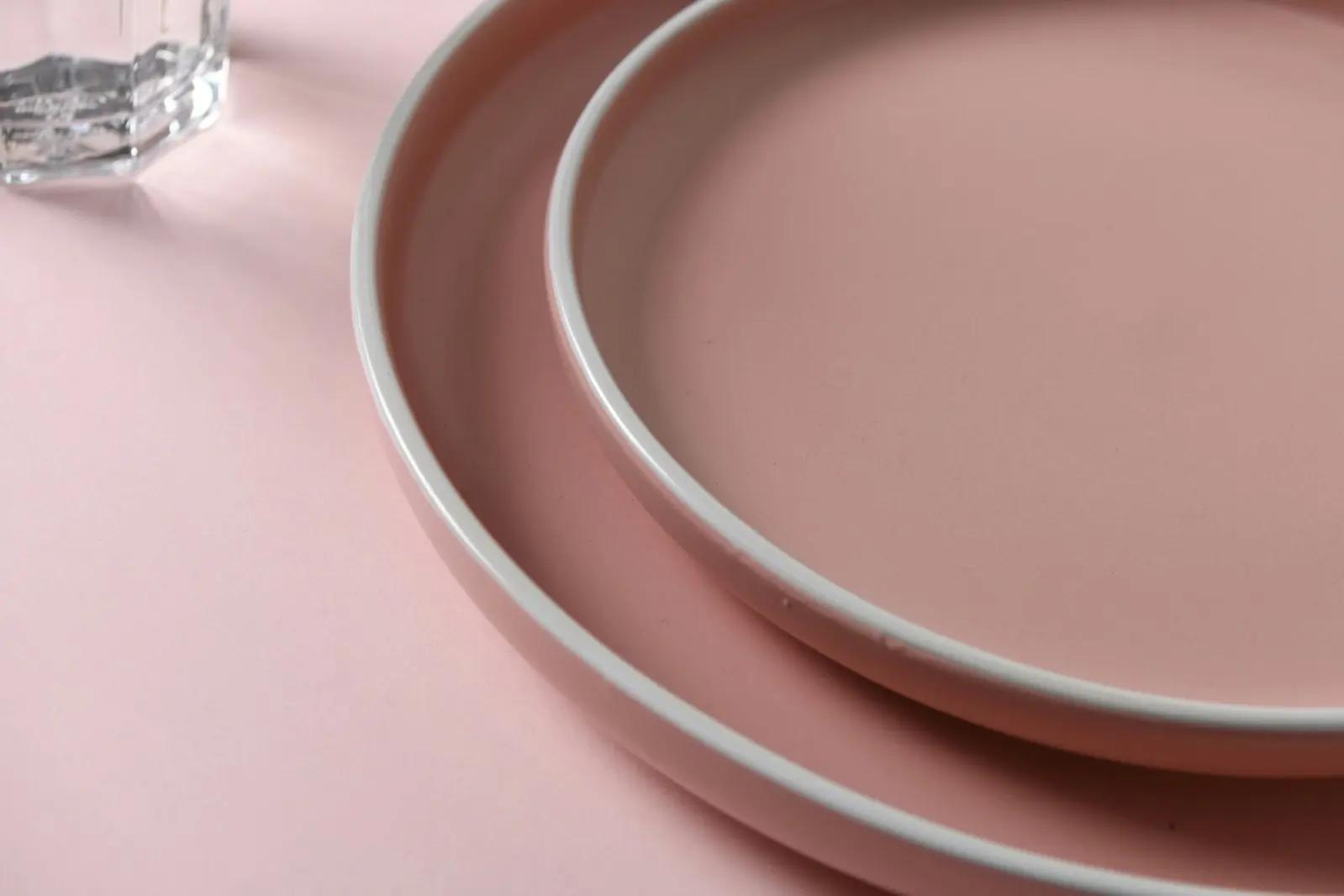 Cadence & Co. Muse 12-Piece Dinner Set Matte Glaze Pink Clay/White 4 person