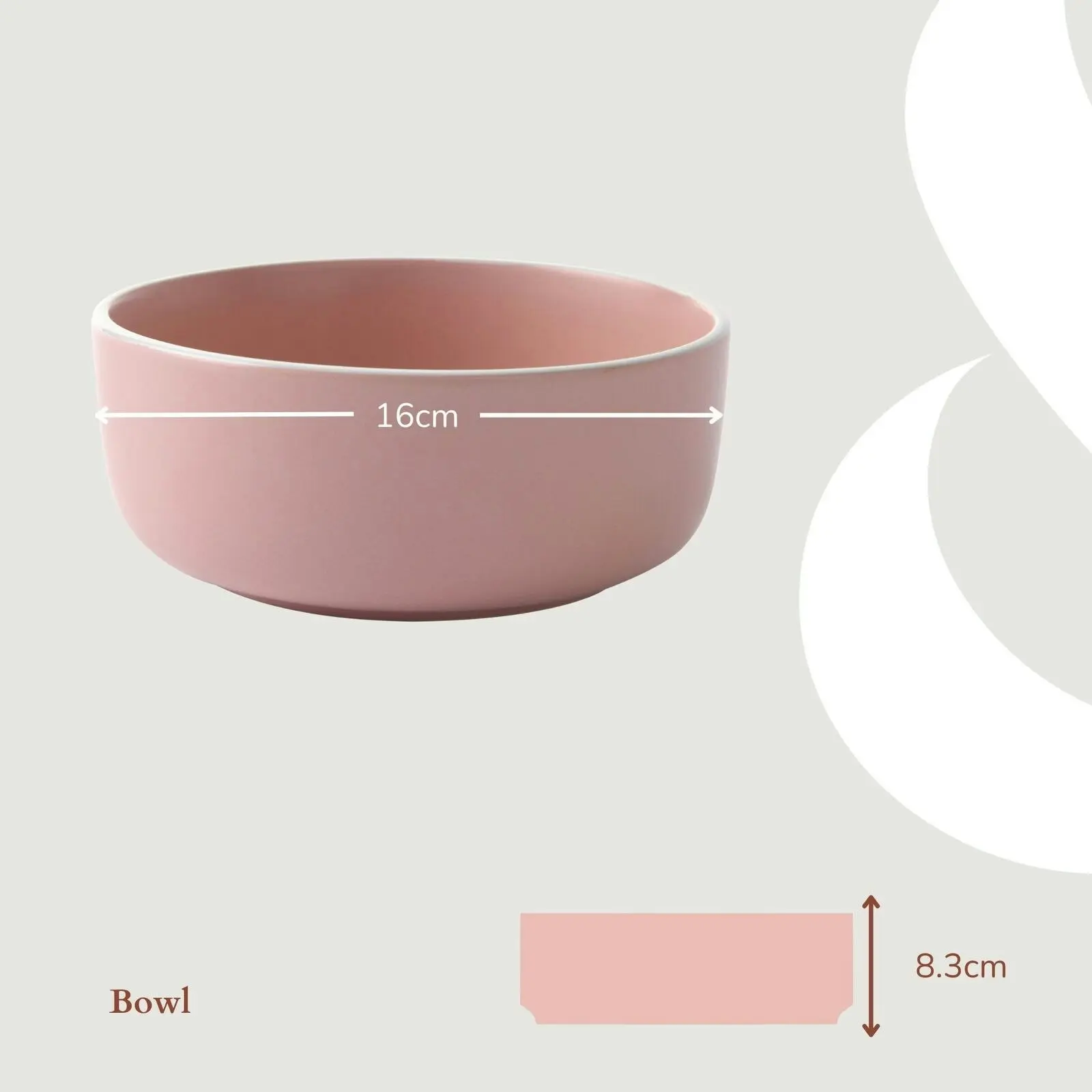 Cadence & Co. Muse 12-Piece Dinner Set Matte Glaze Pink Clay/White 4 person