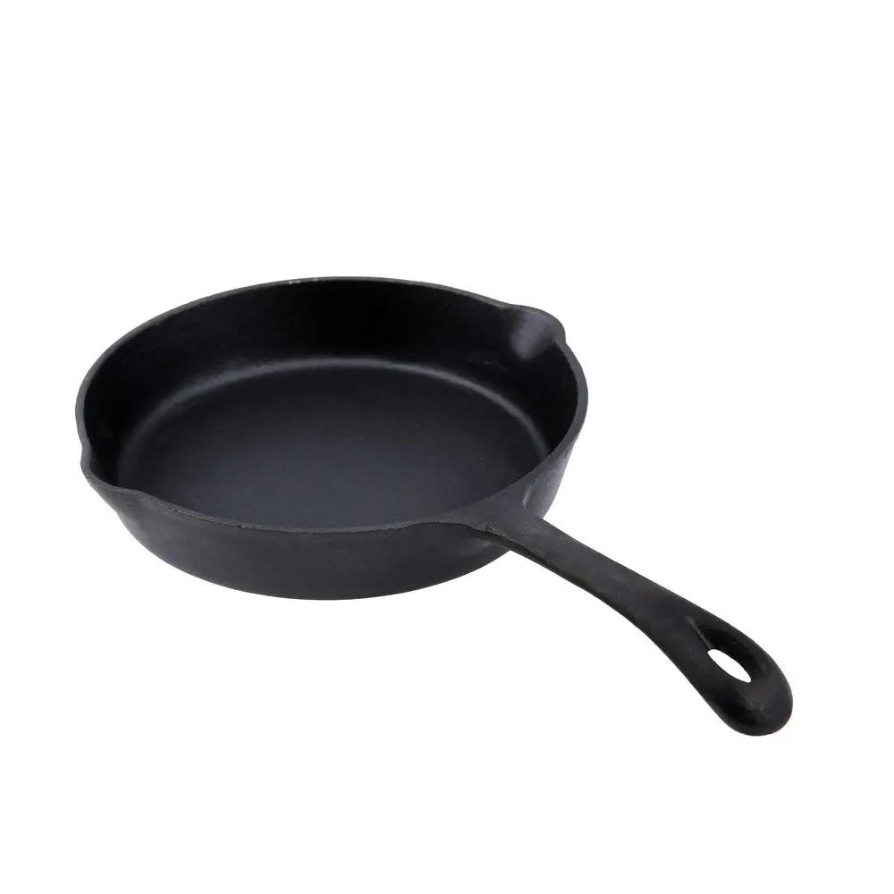 Gourmet Kitchen 20cm Cast Iron Pan with Vegetable Oil Coating  Cast Iron Skillet