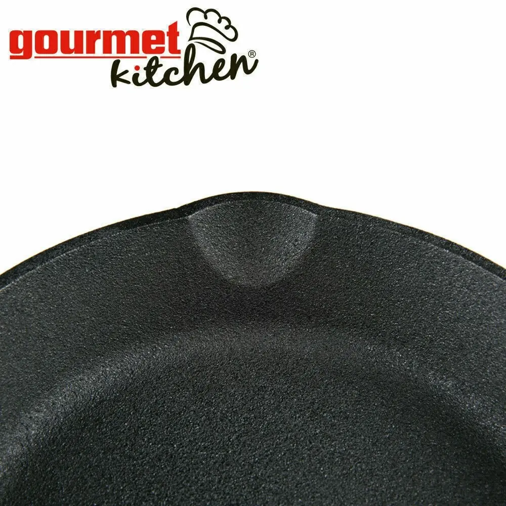 Gourmet Kitchen 20cm Cast Iron Pan with Vegetable Oil Coating  Cast Iron Skillet