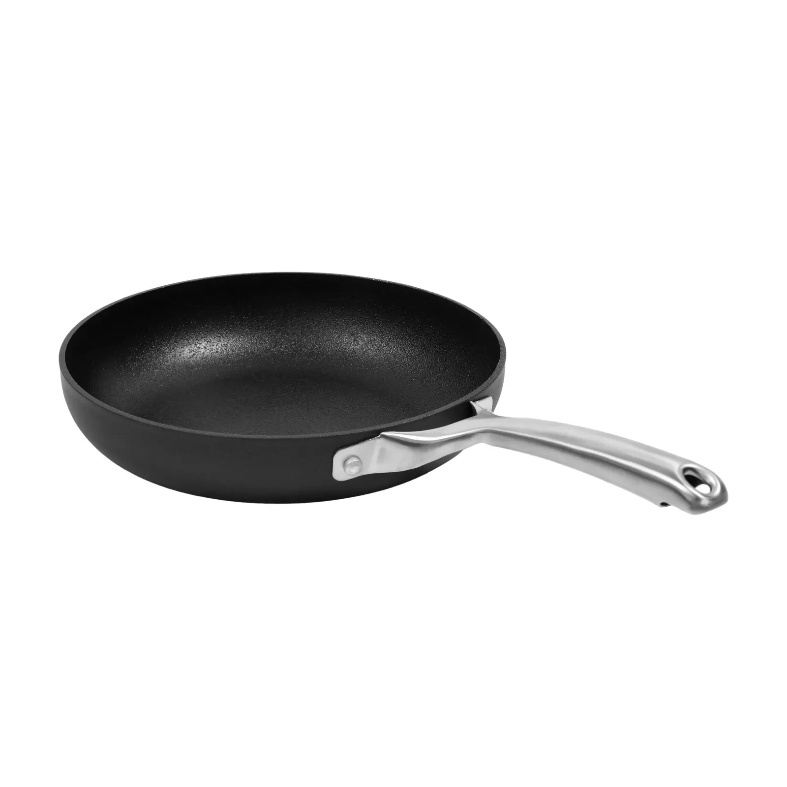 Gourmet Kitchen Meteore Non-Stick Frypan Black with Silver Handle 20cm