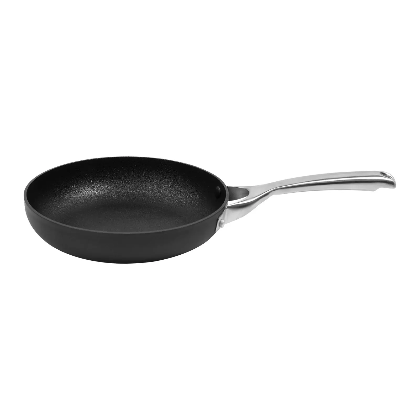 Gourmet Kitchen Meteore Non-Stick Frypan Black with Silver Handle 20cm