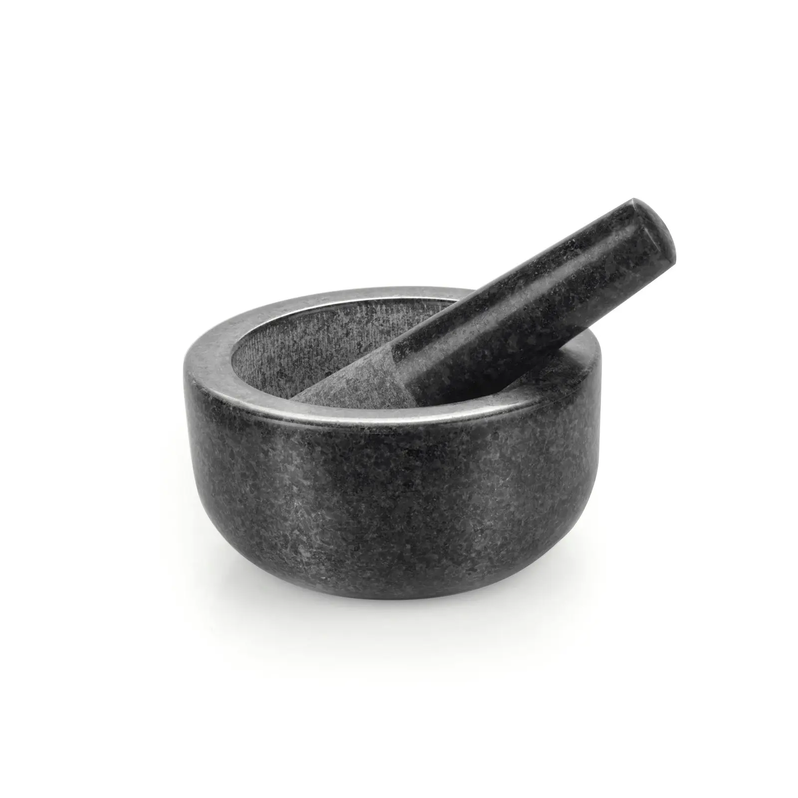 Gourmet Kitchen Granite Mortar And Pestle Dark Granite 16cm