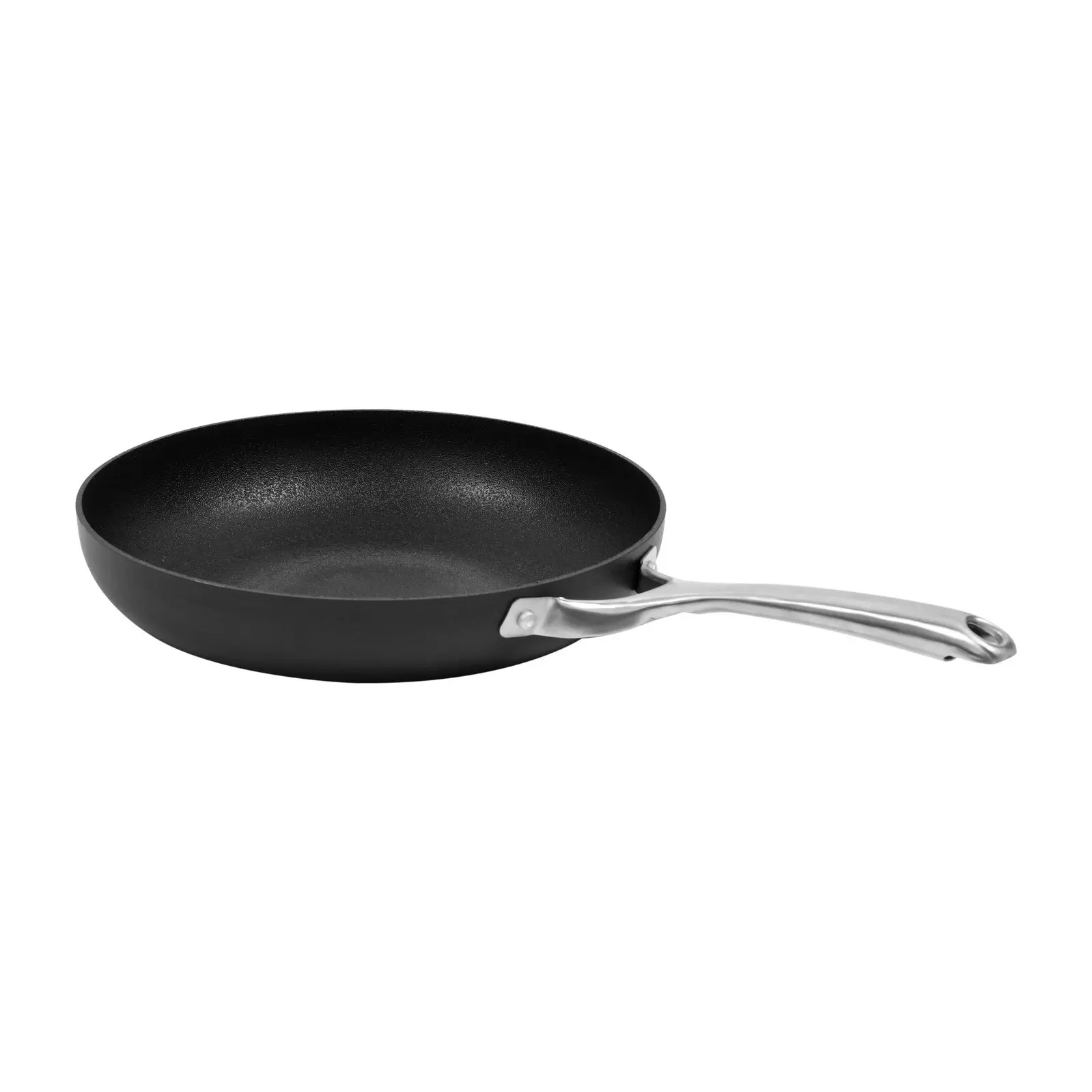 Gourmet Kitchen Meteore Non-Stick Frypan Black with Silver Handle 26cm