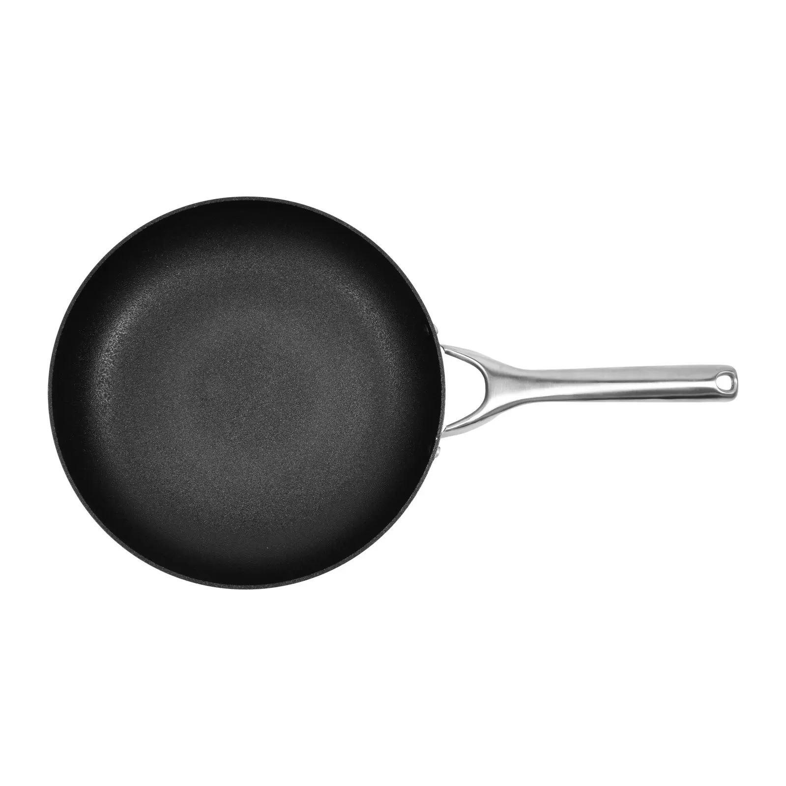 Gourmet Kitchen Meteore Non-Stick Frypan Black with Silver Handle 26cm