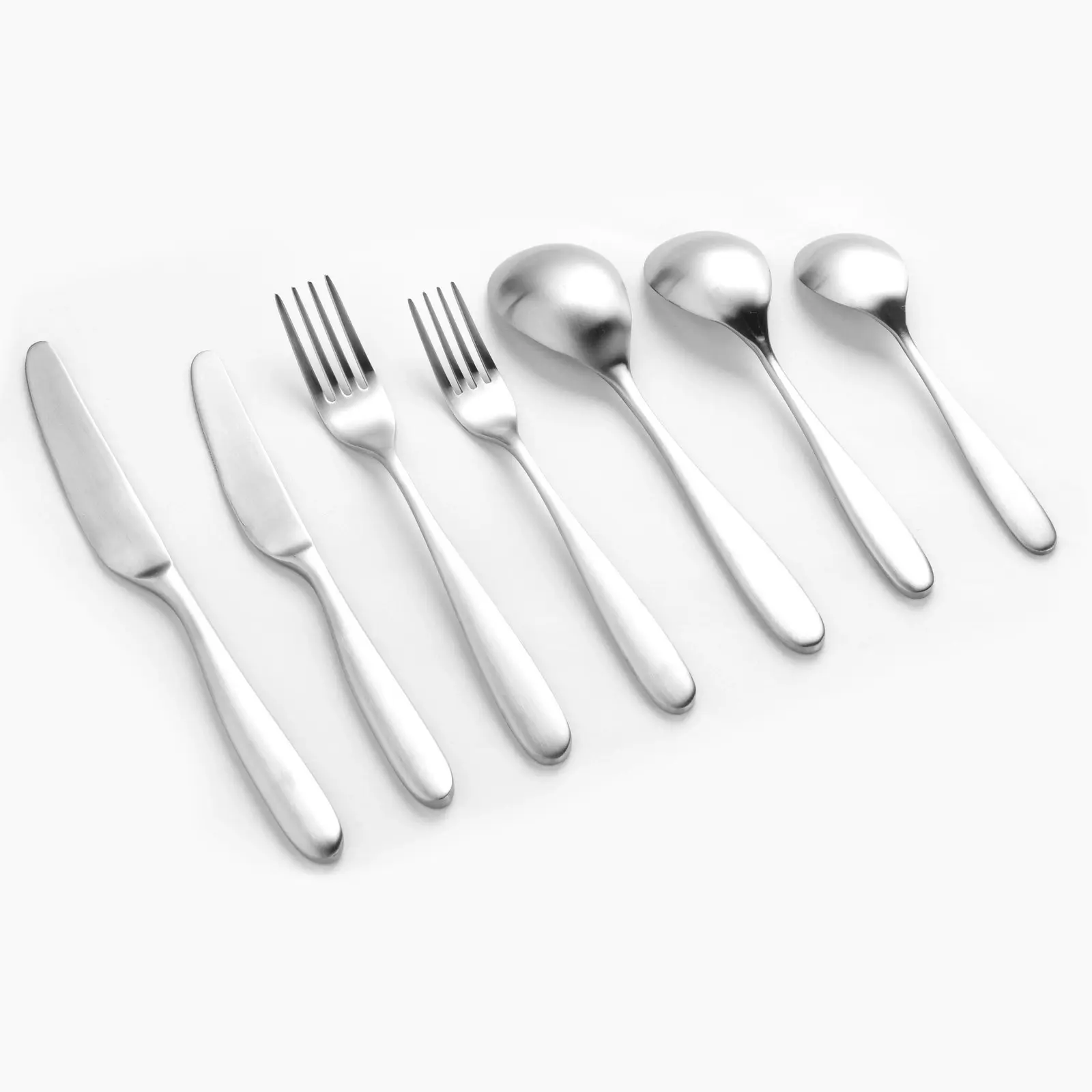 Sherwood Nouveau 42 Piece Cutlery Set Matte Silver