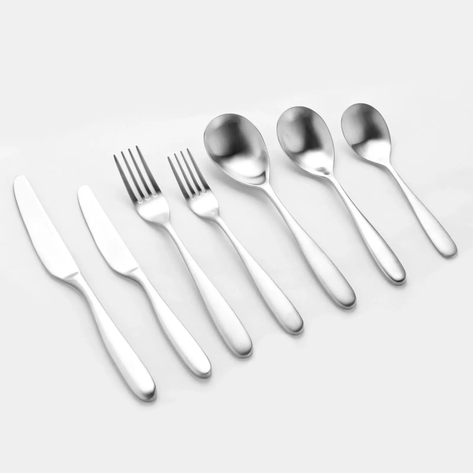 Sherwood Nouveau 42 Piece Cutlery Set Matte Silver