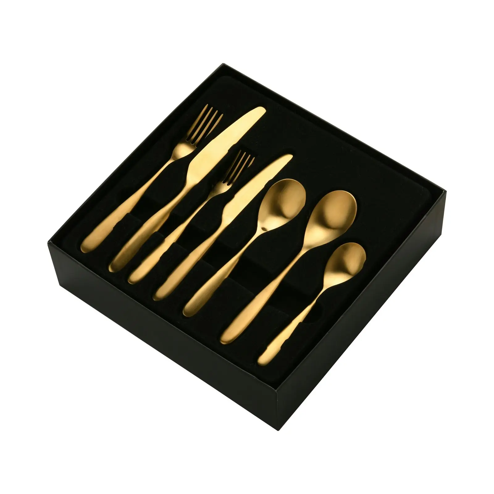 Sherwood Nouveau 42 Piece Cutlery Set Matte Gold