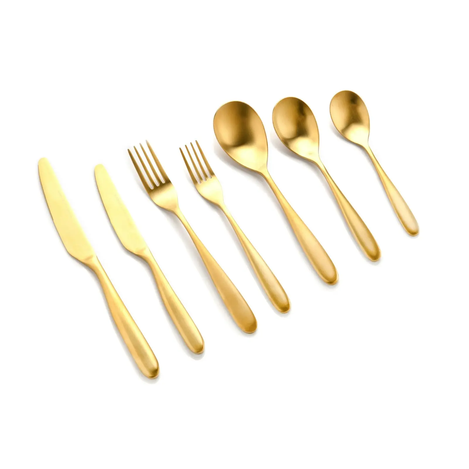 Sherwood Nouveau 42 Piece Cutlery Set Matte Gold